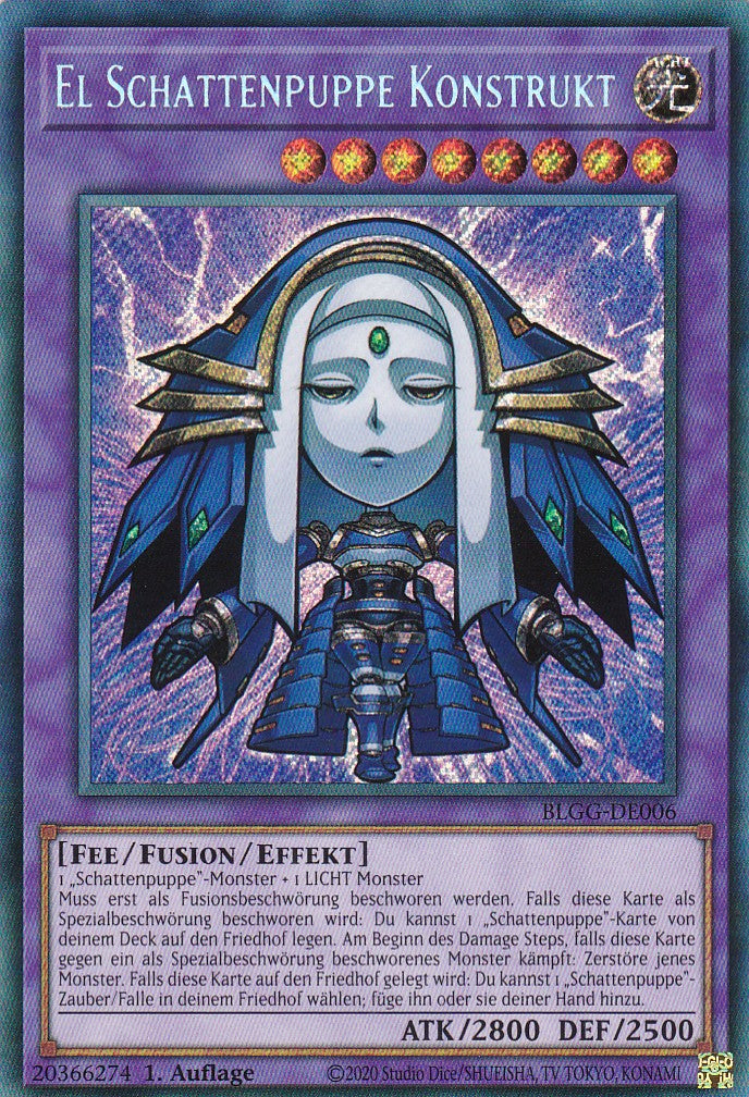 El Schattenpuppe Konstrukt - BLGG-DE006 - Secret Rare - Deutsch - 1. Auflage - Battles of Legend: Glorious Gallery - Yu-Gi-Oh!