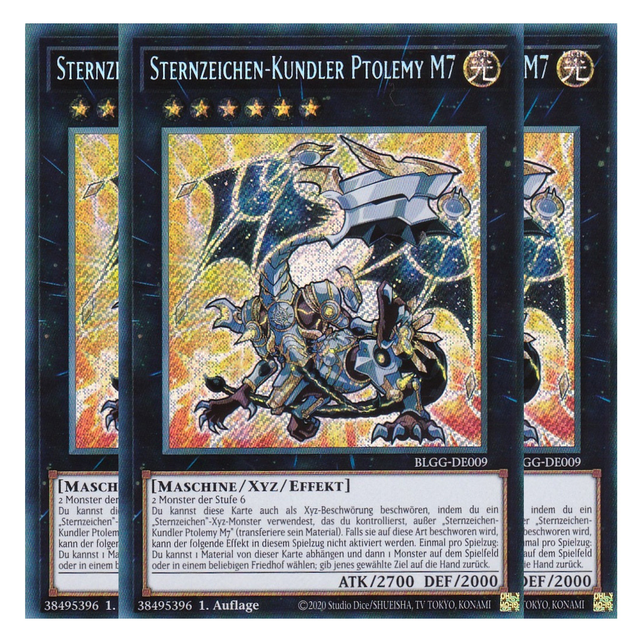 Sternzeichen-Kundler Ptolemy M7 - BLGG-DE009 - Secret Rare - Deutsch - 1. Auflage - Battles of Legend: Glorious Gallery - Yu-Gi-Oh! - Playset (3 Kopien)