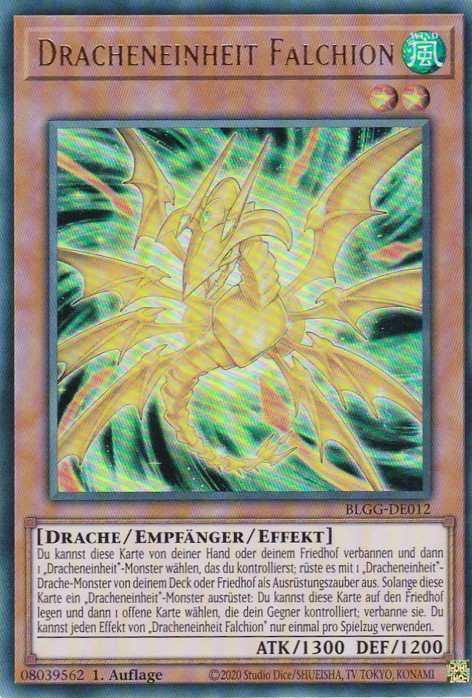Dracheneinheit Falchion - BLGG-DE012 - Ultra Rare - Deutsch - 1. Auflage - Battles of Legend: Glorious Gallery - Yu-Gi-Oh!
