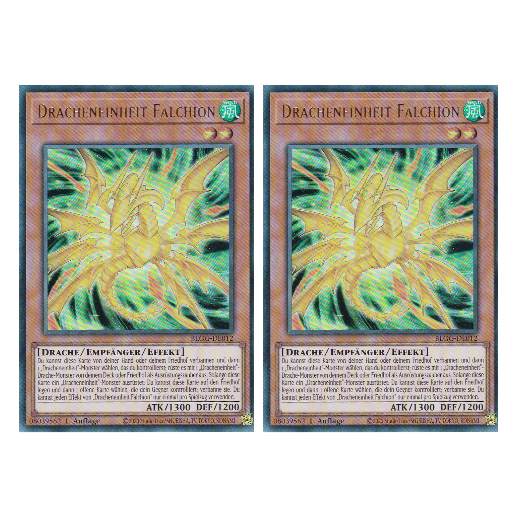 Dracheneinheit Falchion - BLGG-DE012 - Ultra Rare - Deutsch - 1. Auflage - Battles of Legend: Glorious Gallery - Yu-Gi-Oh! - Duo Set (2 Stück)
