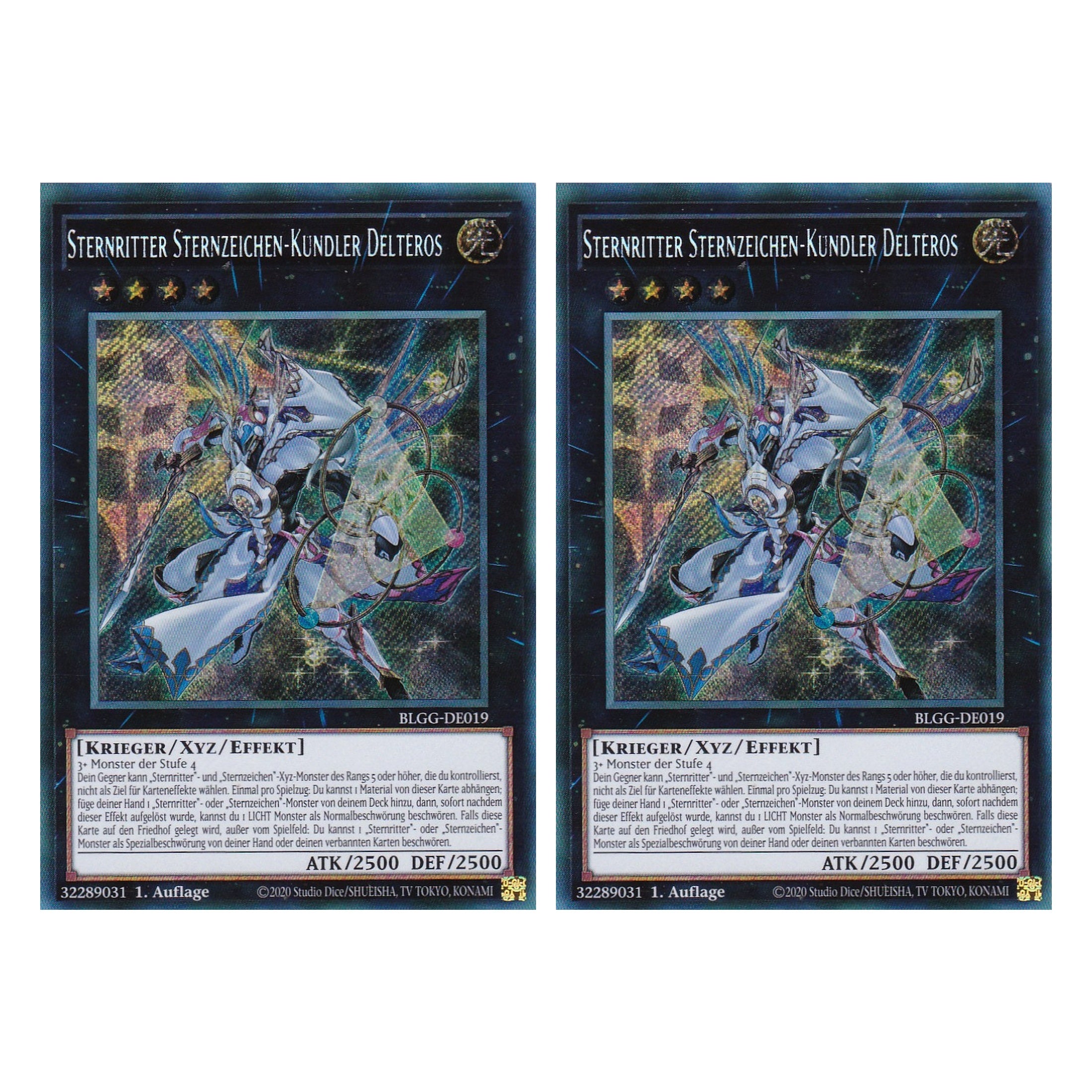 Sternritter Sternzeichen-Kundler Delteros - BLGG-DE019 - Secret Rare - Deutsch - 1. Auflage - Battles of Legend: Glorious Gallery - Yu-Gi-Oh! - Duo Set (2 Stück)