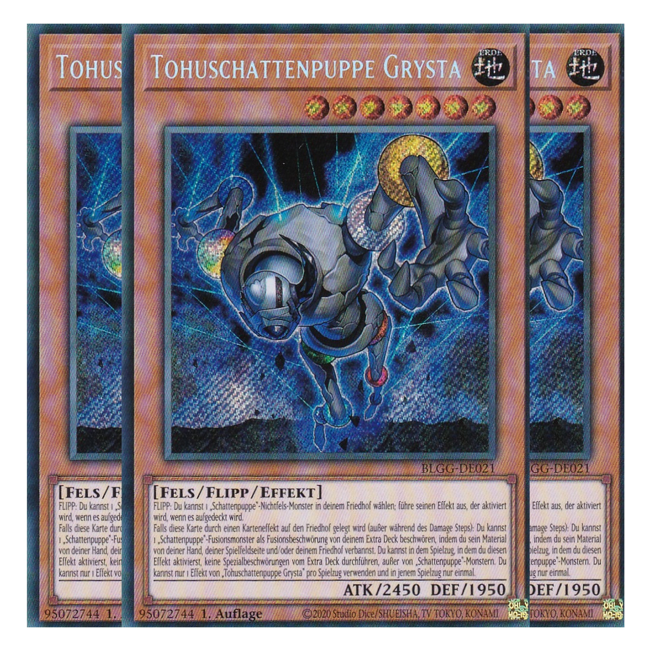 Tohuschattenpuppe Grysta - BLGG-DE021 - Secret Rare - Deutsch - 1. Auflage - Battles of Legend: Glorious Gallery - Yu-Gi-Oh! - Playset (3 Kopien)