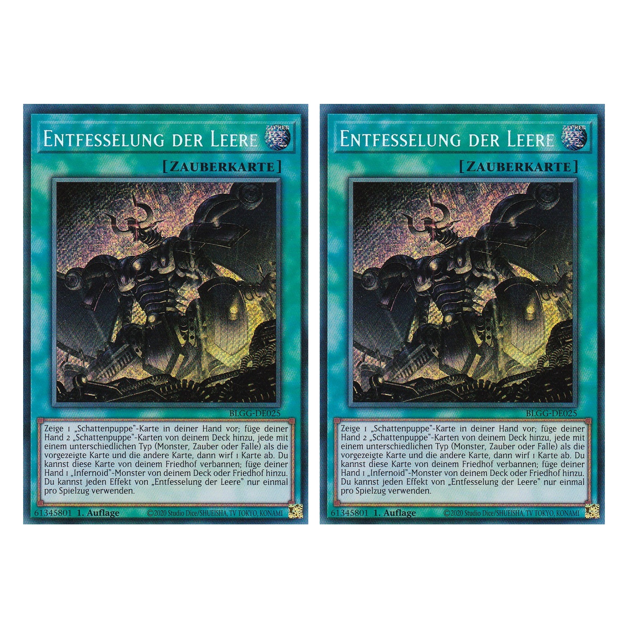 Entfesselung der Leere - BLGG-DE025 - Secret Rare - Deutsch - 1. Auflage - Battles of Legend: Glorious Gallery - Yu-Gi-Oh! - Duo Set (2 Stück)