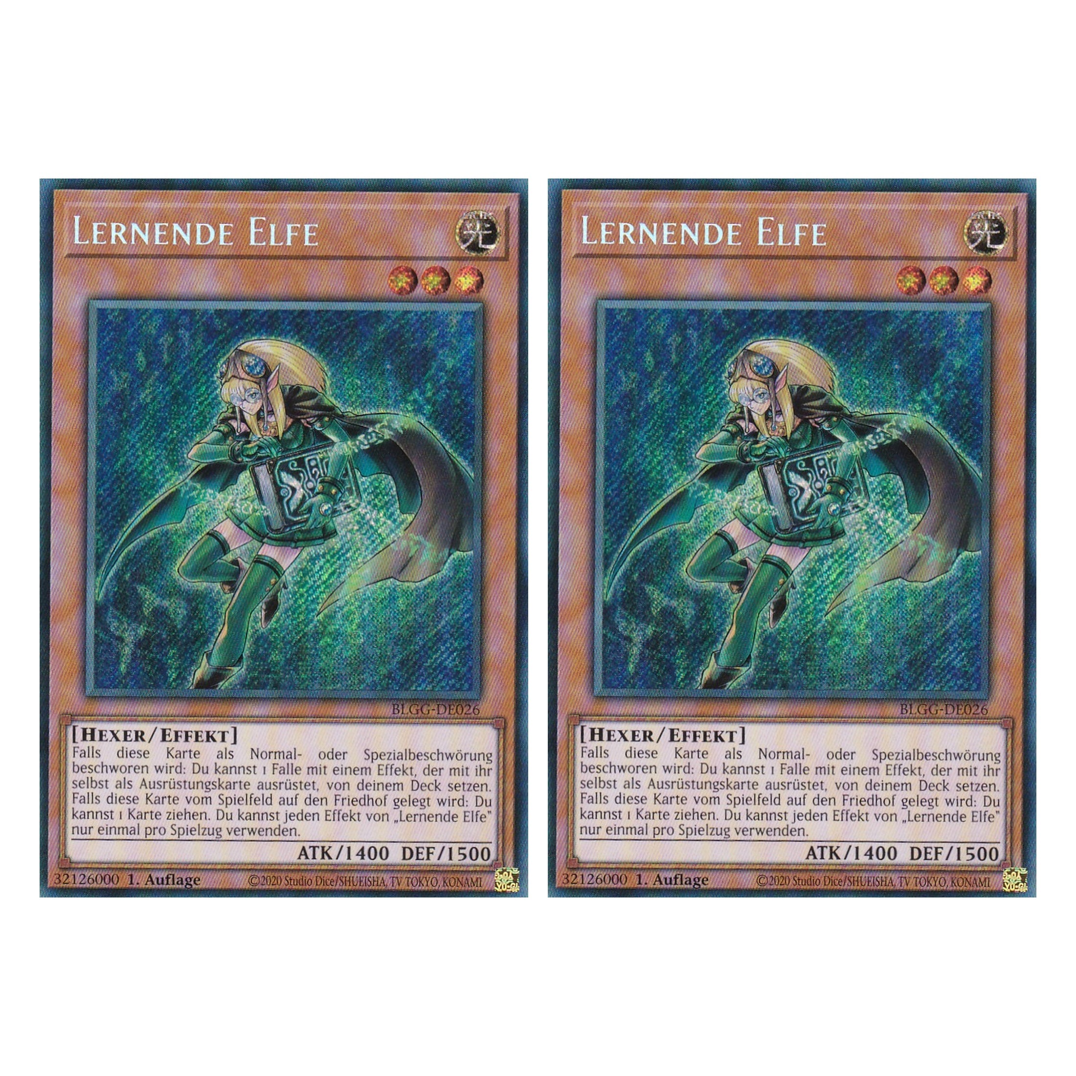 Lernende Elfe - BLGG-DE026 - Secret Rare - Deutsch - 1. Auflage - Battles of Legend: Glorious Gallery - Yu-Gi-Oh! - Duo Set (2 Stück)