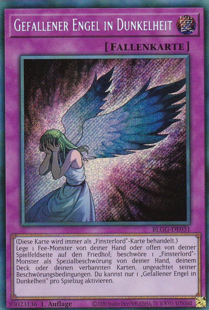 Gefallener Engel in Dunkelheit - BLGG-DE031 - Secret Rare - Deutsch - 1. Auflage - Battles of Legend: Glorious Gallery - Yu-Gi-Oh!