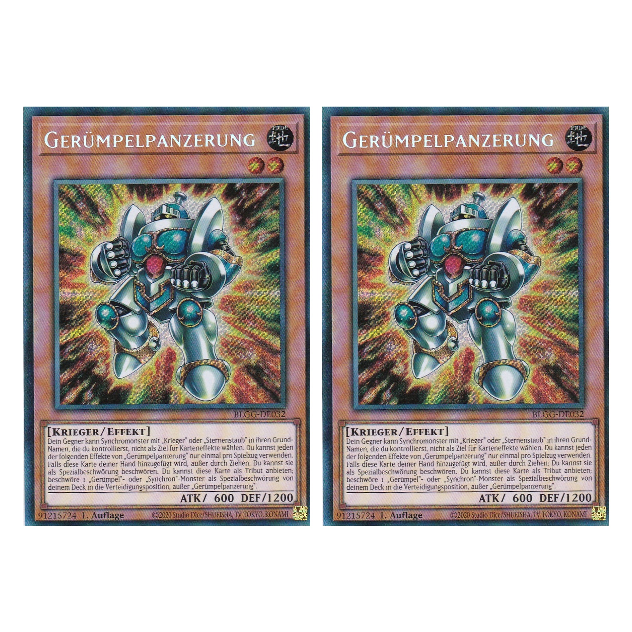 Gerümpelpanzerung - BLGG-DE032 - Secret Rare - Deutsch - 1. Auflage - Battles of Legend: Glorious Gallery - Yu-Gi-Oh! - Duo Set (2 Stück)