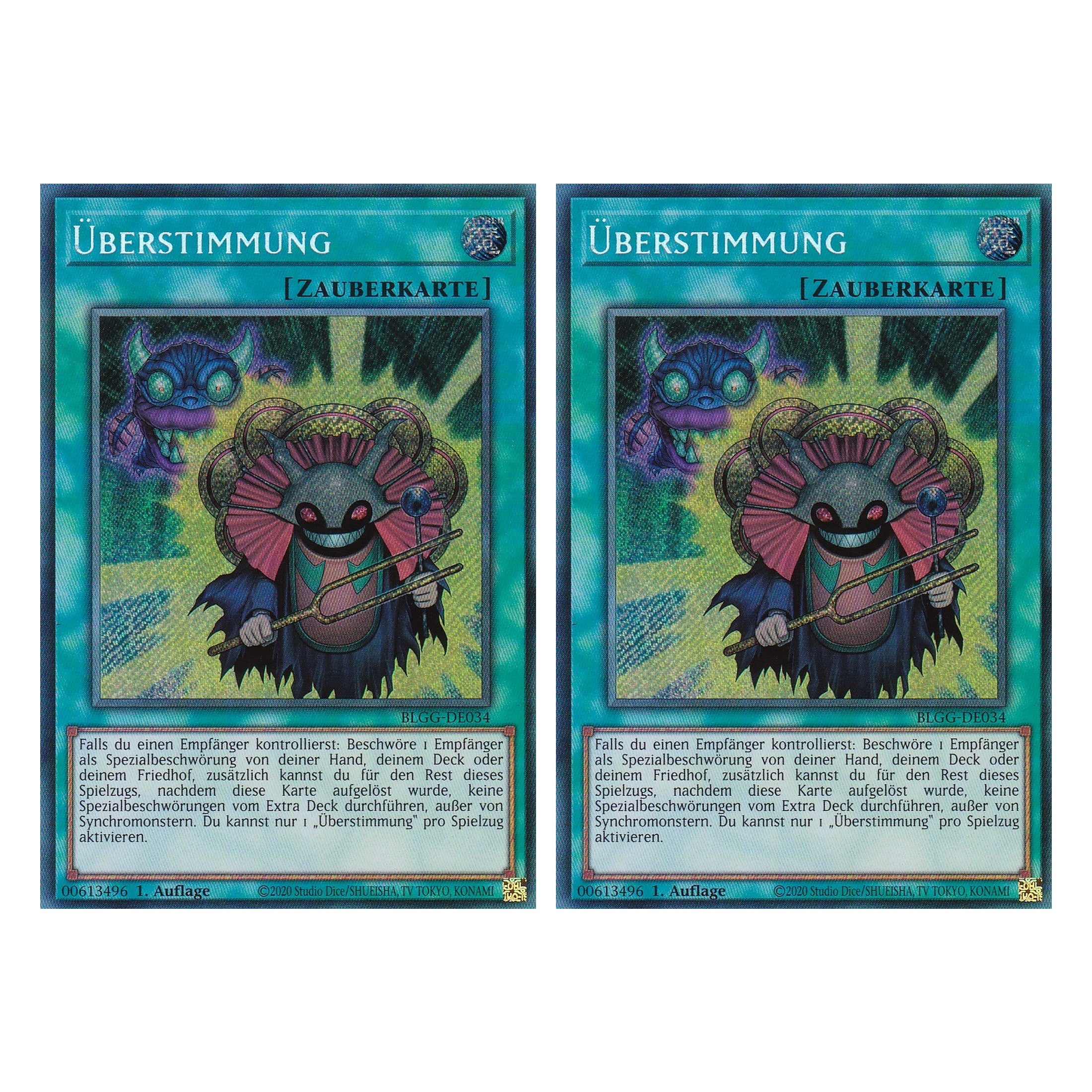 Überstimmung - BLGG-DE034 - Secret Rare - Deutsch - 1. Auflage - Battles of Legend: Glorious Gallery - Yu-Gi-Oh! - Duo Set (2 Stück)