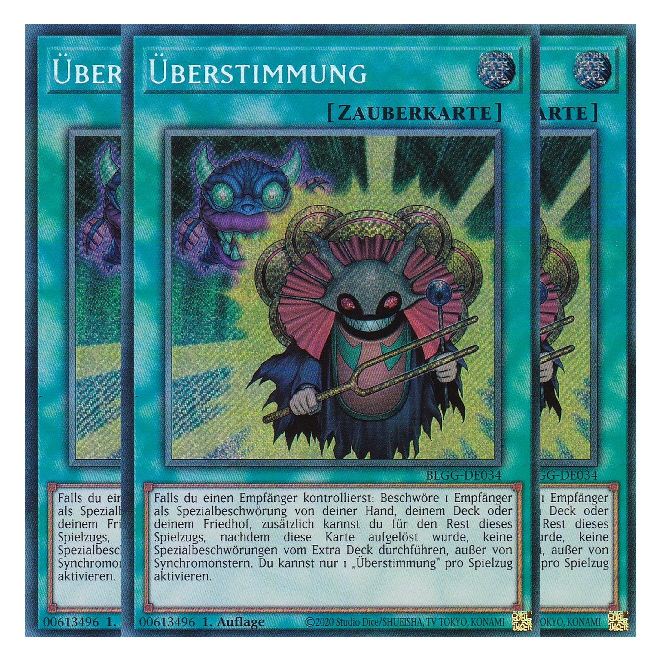 Überstimmung - BLGG-DE034 - Secret Rare - Deutsch - 1. Auflage - Battles of Legend: Glorious Gallery - Yu-Gi-Oh! - Playset (3 Kopien)
