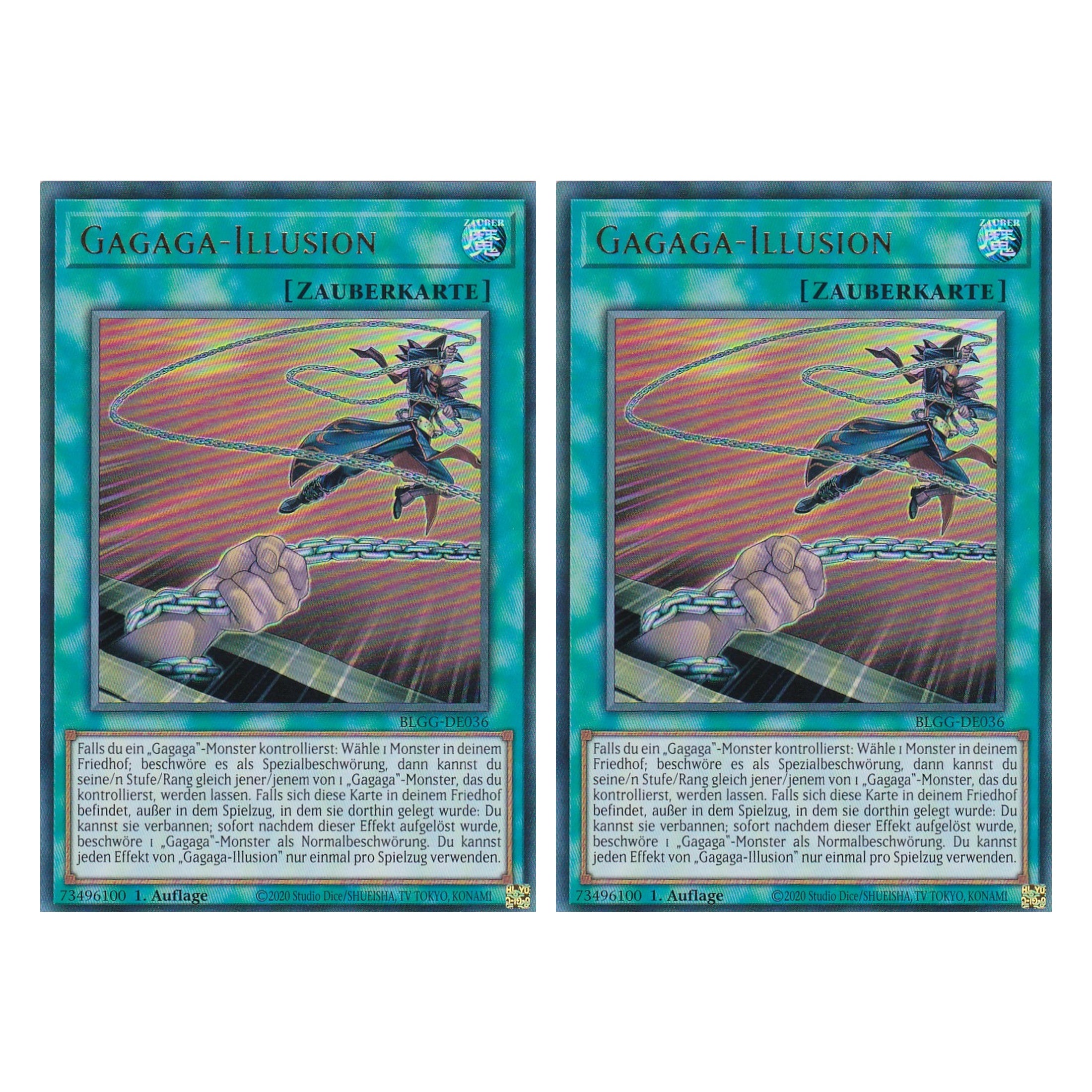 Gagaga-Illusion - BLGG-DE036 - Ultra Rare - Deutsch - 1. Auflage - Battles of Legend: Glorious Gallery - Yu-Gi-Oh! - Duo Set (2 Stück)