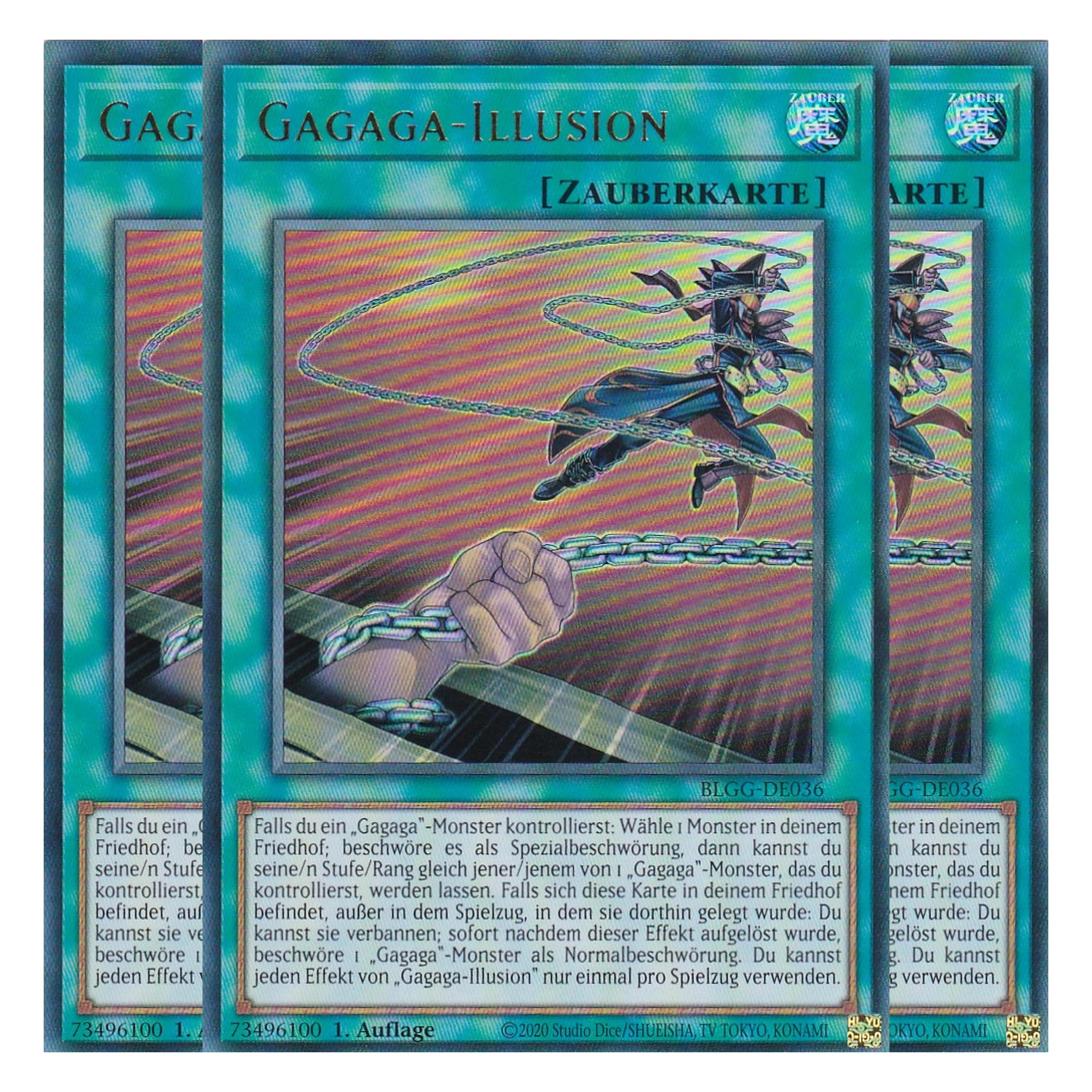 Gagaga-Illusion - BLGG-DE036 - Ultra Rare - Deutsch - 1. Auflage - Battles of Legend: Glorious Gallery - Yu-Gi-Oh! - Playset (3 Kopien)