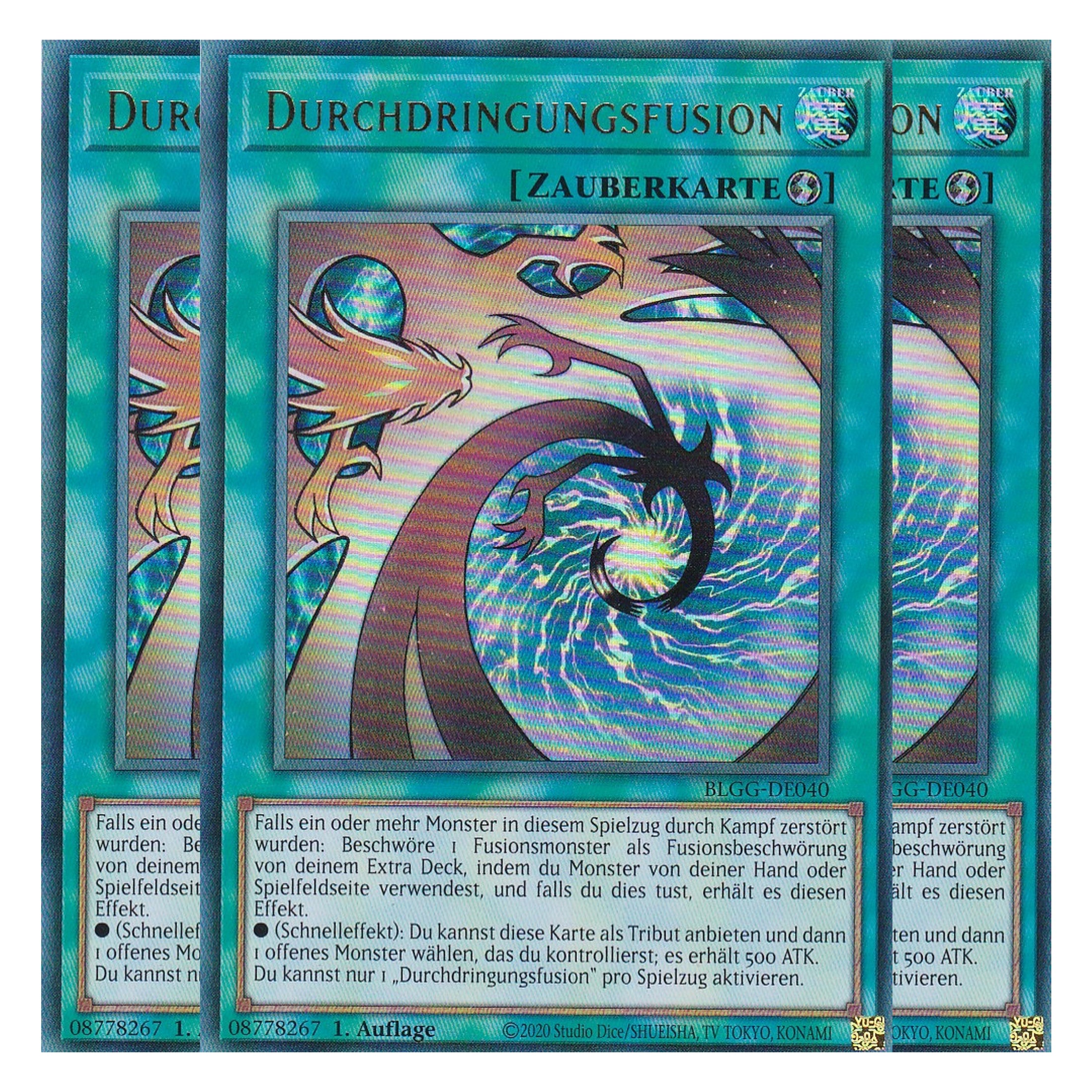 Durchdringungsfusion - BLGG-DE040 - Ultra Rare - Deutsch - 1. Auflage - Battles of Legend: Glorious Gallery - Yu-Gi-Oh! - Playset (3 Kopien)