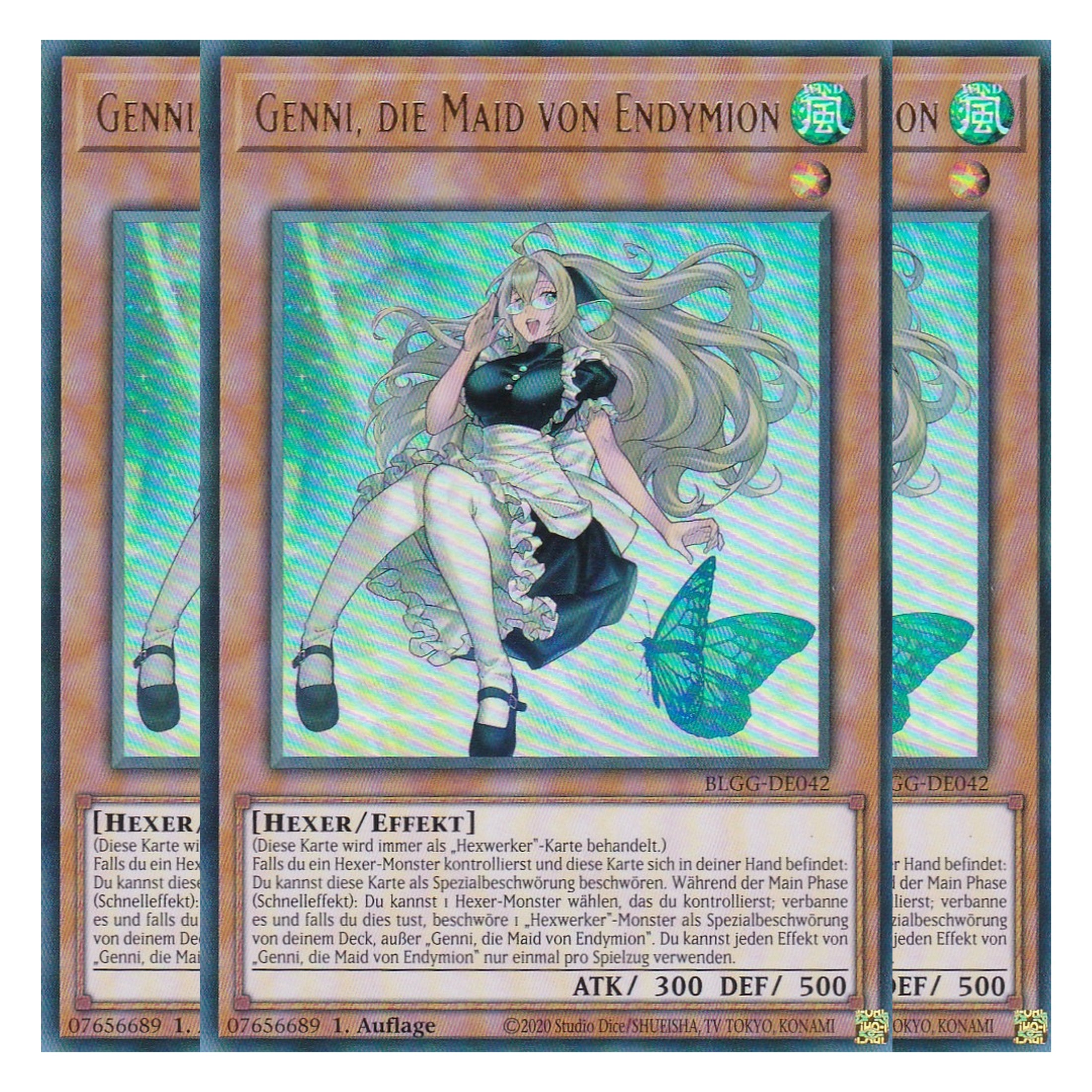 Genni, die Maid von Endymion - BLGG-DE042 - Ultra Rare - Deutsch - 1. Auflage - Battles of Legend: Glorious Gallery - Yu-Gi-Oh! - Playset (3 Kopien)