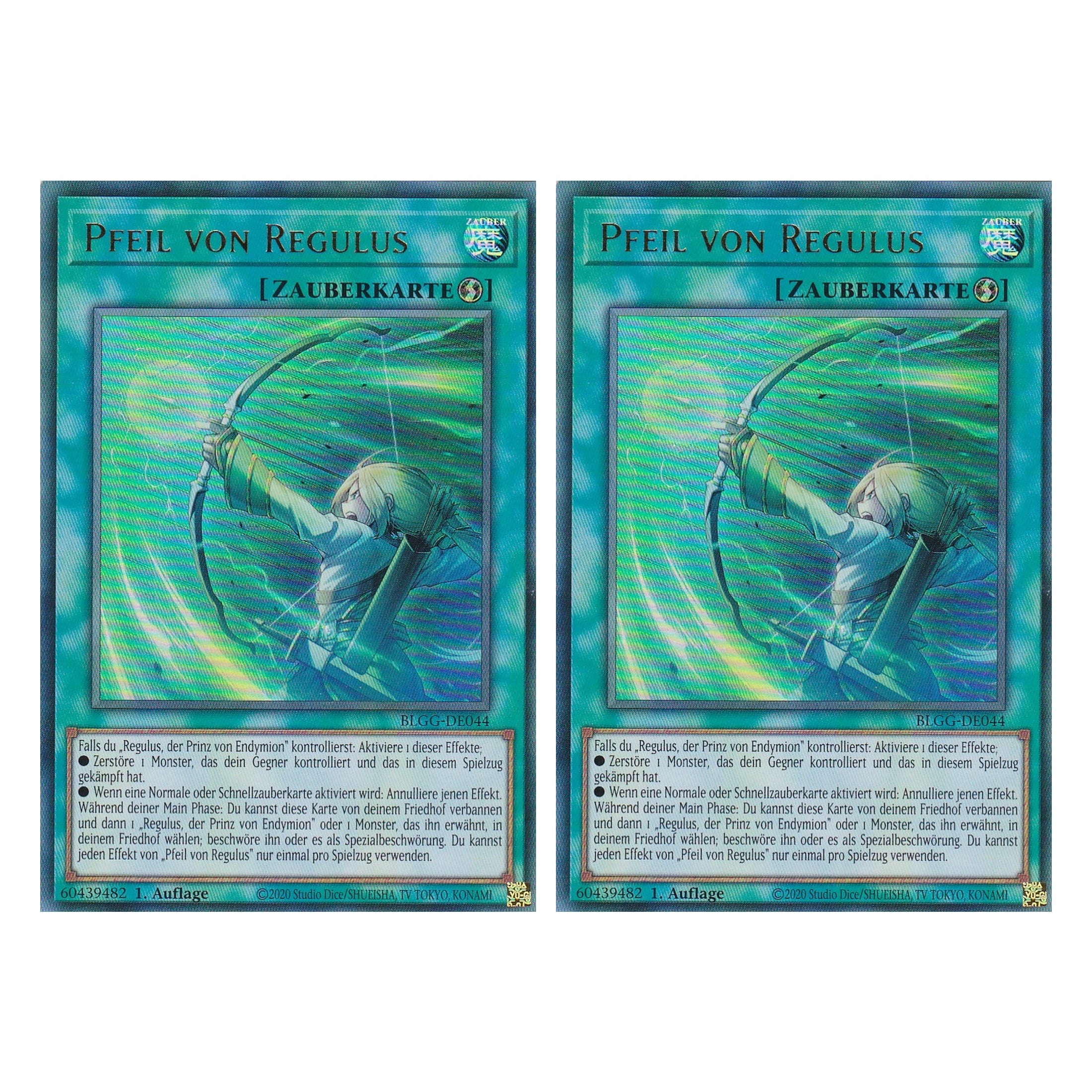 Pfeil von Regulus - BLGG-DE044 - Ultra Rare - Deutsch - 1. Auflage - Battles of Legend: Glorious Gallery - Yu-Gi-Oh! - Duo Set (2 Stück)