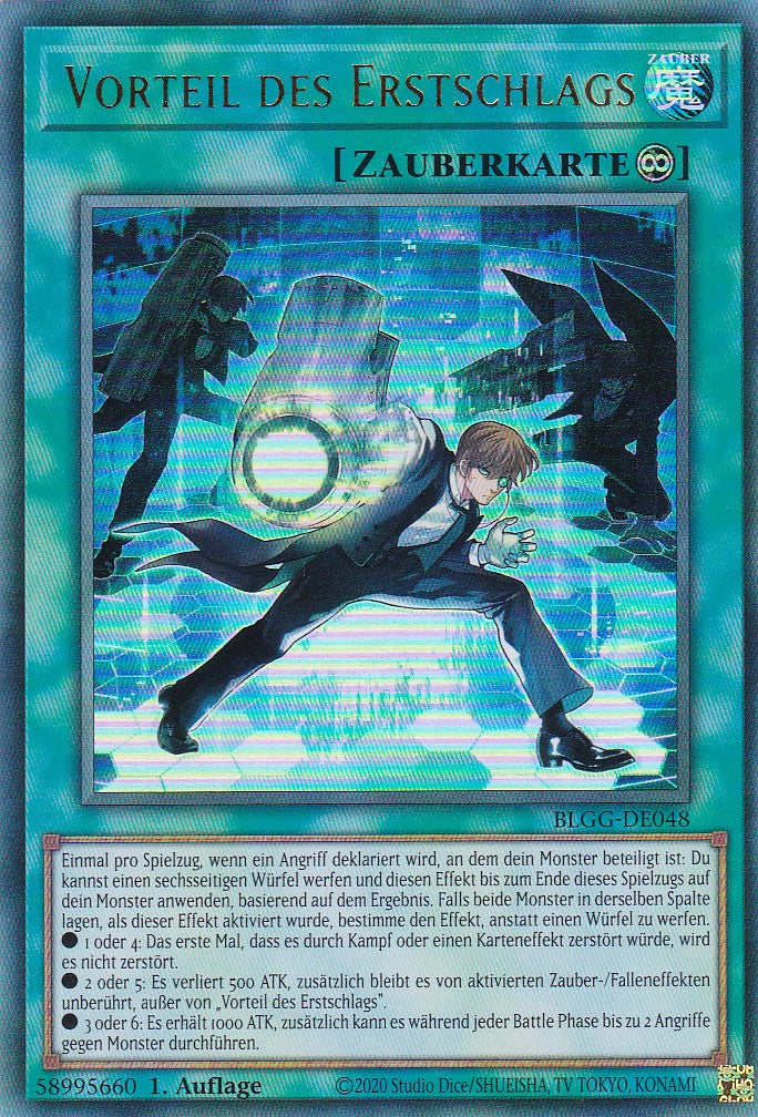 Vorteil des Erstschlags - BLGG-DE048 - Ultra Rare - Deutsch - 1. Auflage - Battles of Legend: Glorious Gallery - Yu-Gi-Oh!