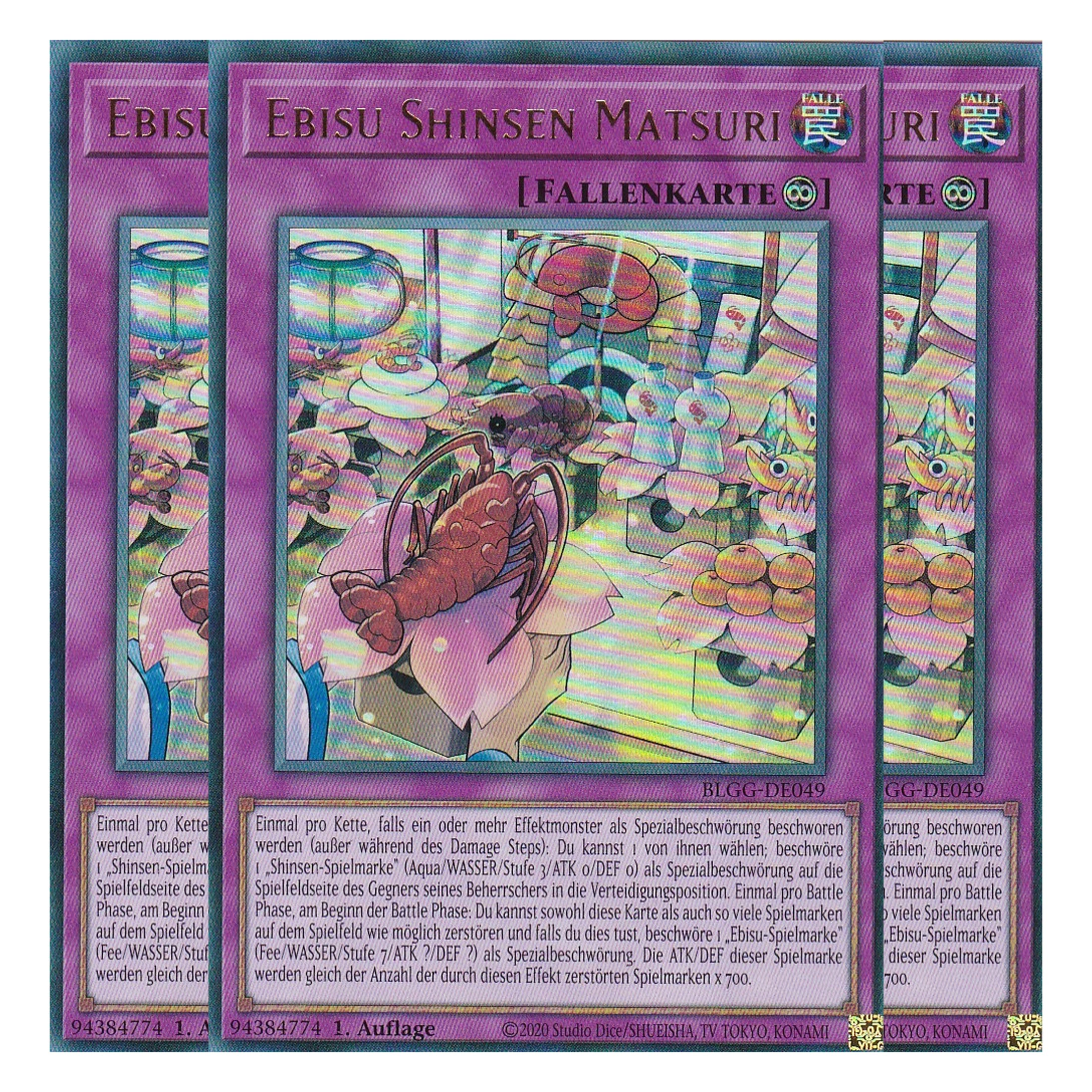Ebisu Shinsen Matsuri - BLGG-DE049 - Ultra Rare - Deutsch - 1. Auflage - Battles of Legend: Glorious Gallery - Yu-Gi-Oh! - Playset (3 Kopien)