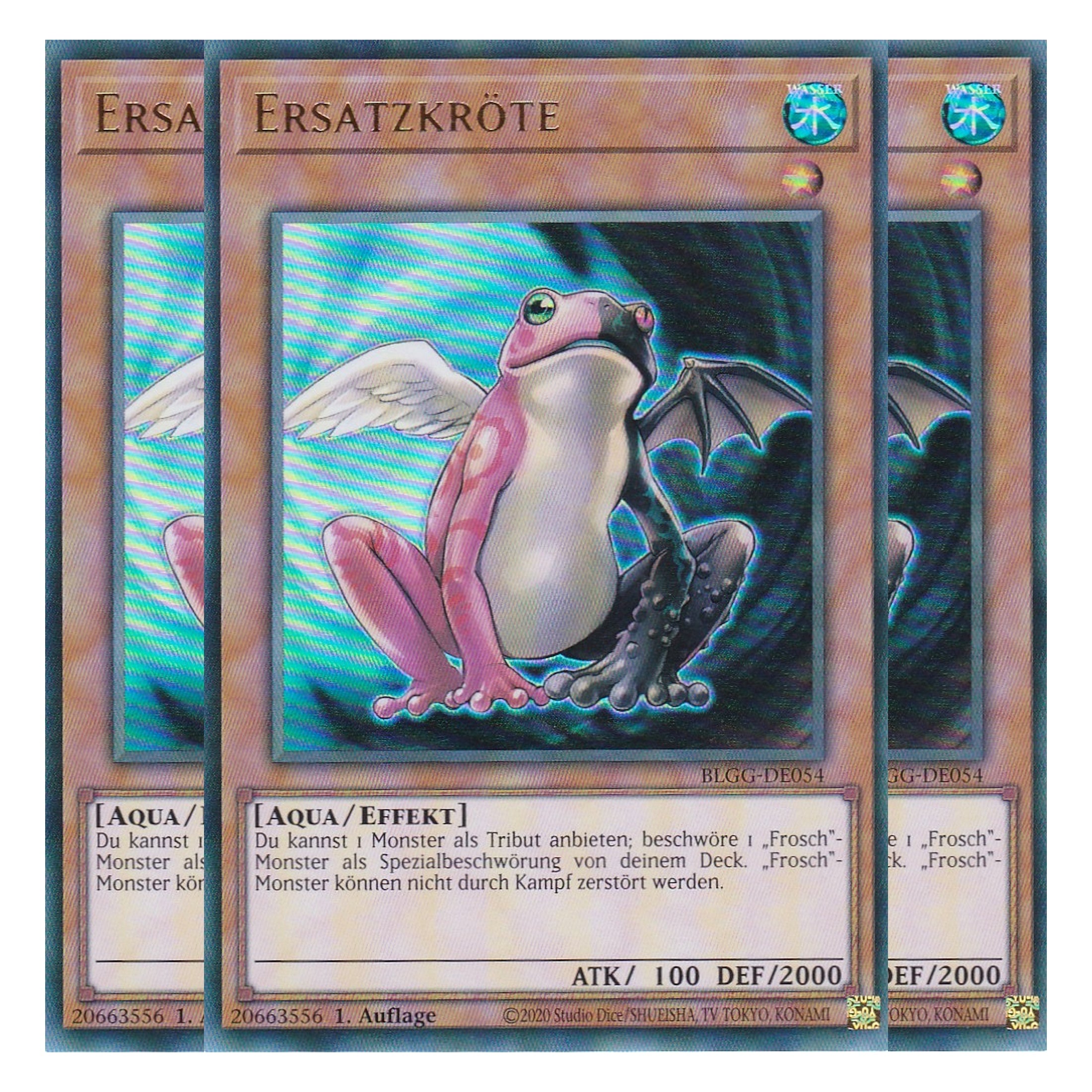 Ersatzkröte - BLGG-DE054 - Ultra Rare - Deutsch - 1. Auflage - Battles of Legend: Glorious Gallery - Yu-Gi-Oh! - Playset (3 Kopien)