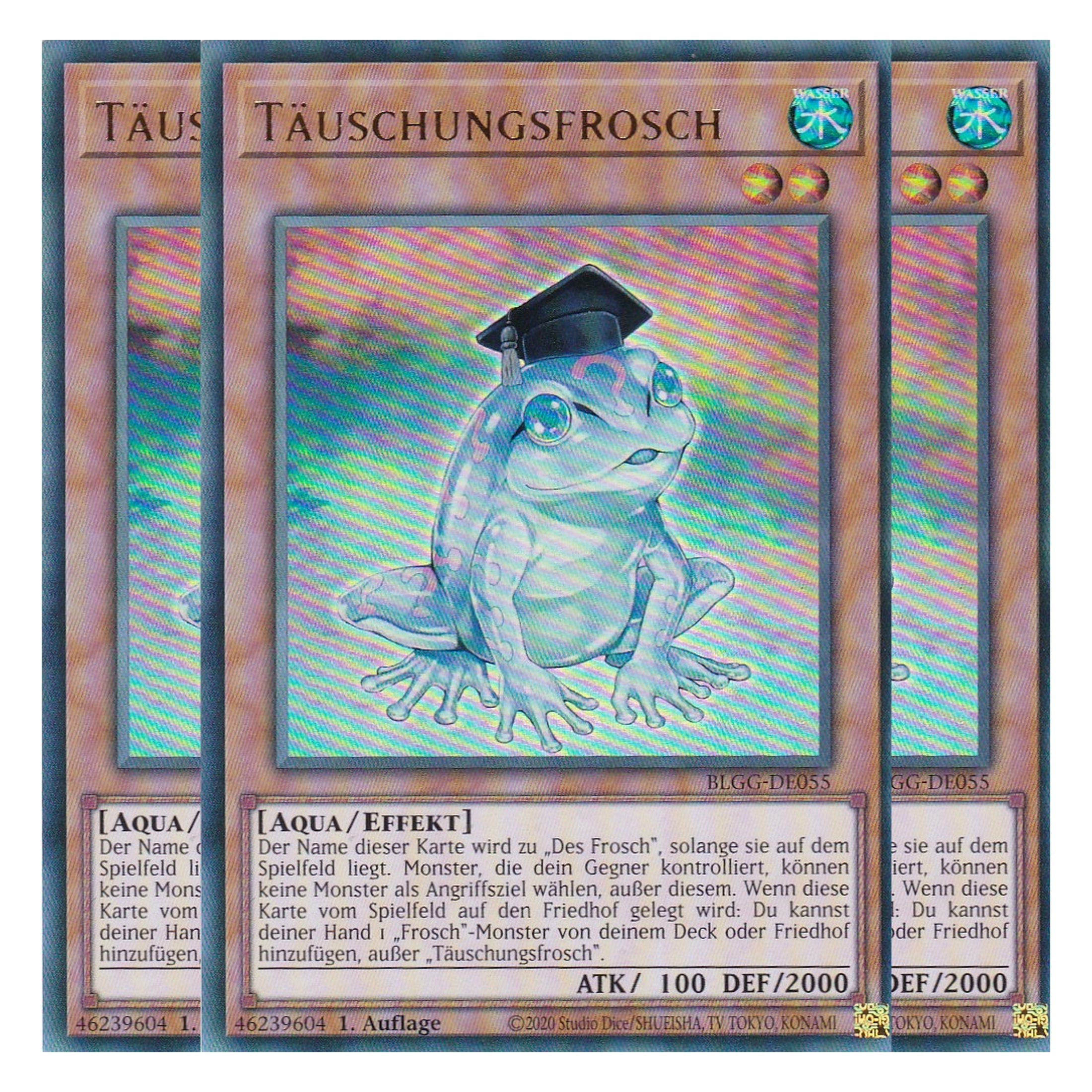 Täuschungsfrosch - BLGG-DE055 - Ultra Rare - Deutsch - 1. Auflage - Battles of Legend: Glorious Gallery - Yu-Gi-Oh! - Playset (3 Kopien)