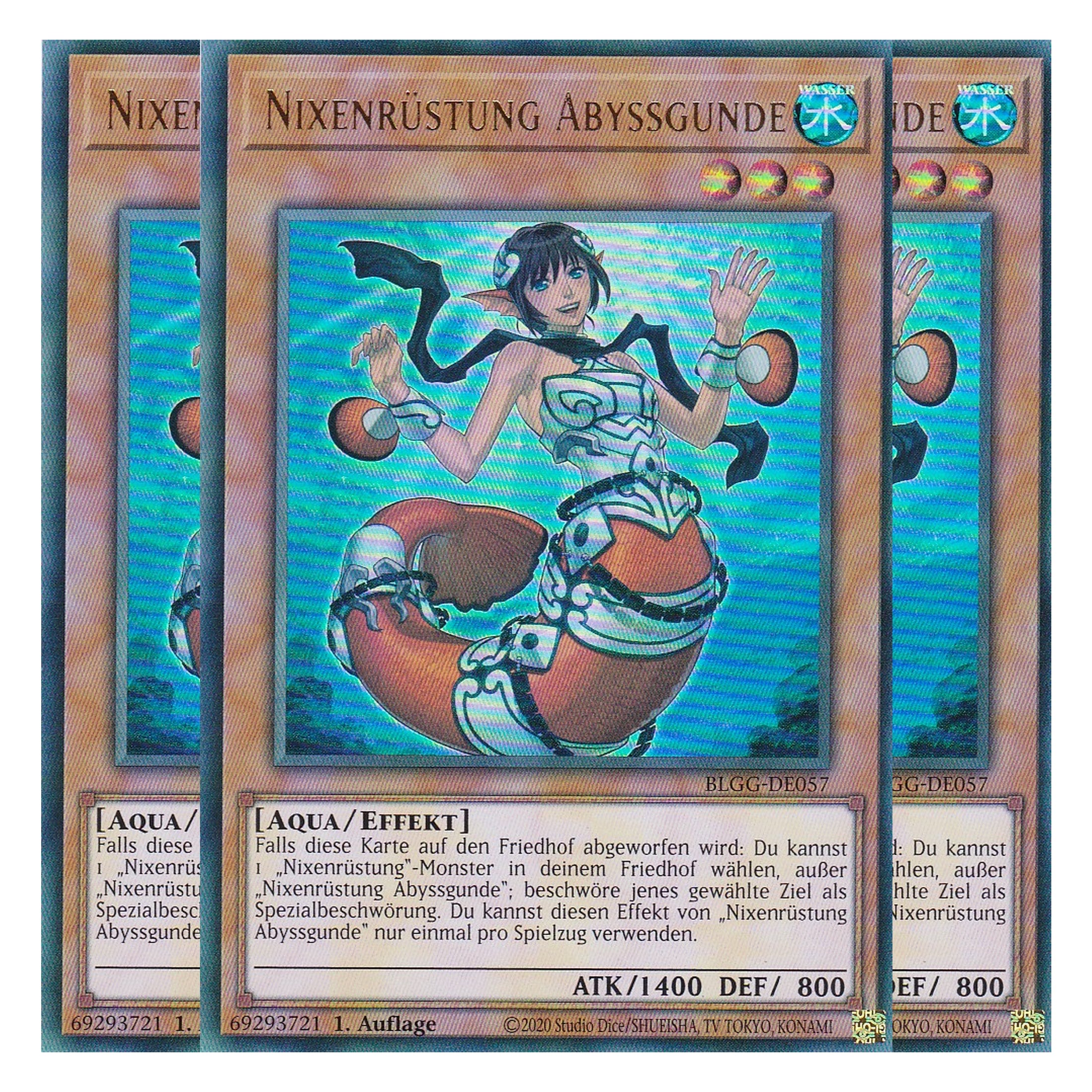 Nixenrüstung Abyssgunde - BLGG-DE057 - Ultra Rare - Deutsch - 1. Auflage - Battles of Legend: Glorious Gallery - Yu-Gi-Oh! - Playset (3 Kopien)