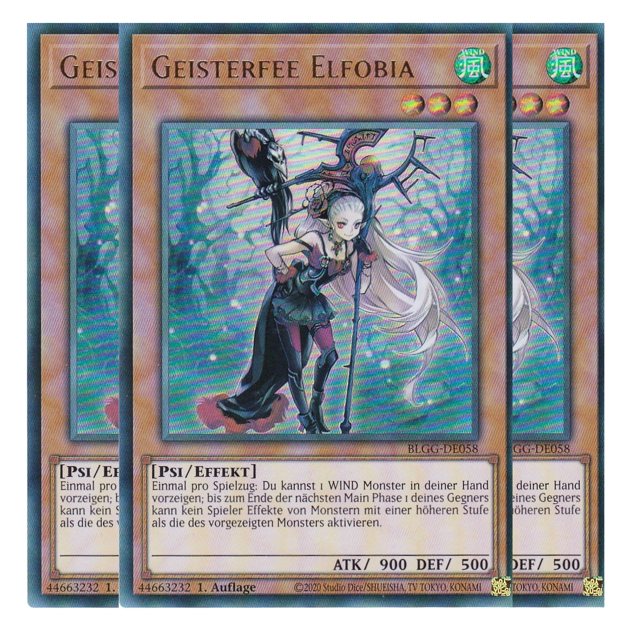 Geisterfee Elfobia - BLGG-DE058 - Ultra Rare - Deutsch - 1. Auflage - Battles of Legend: Glorious Gallery - Yu-Gi-Oh! - Playset (3 Kopien)