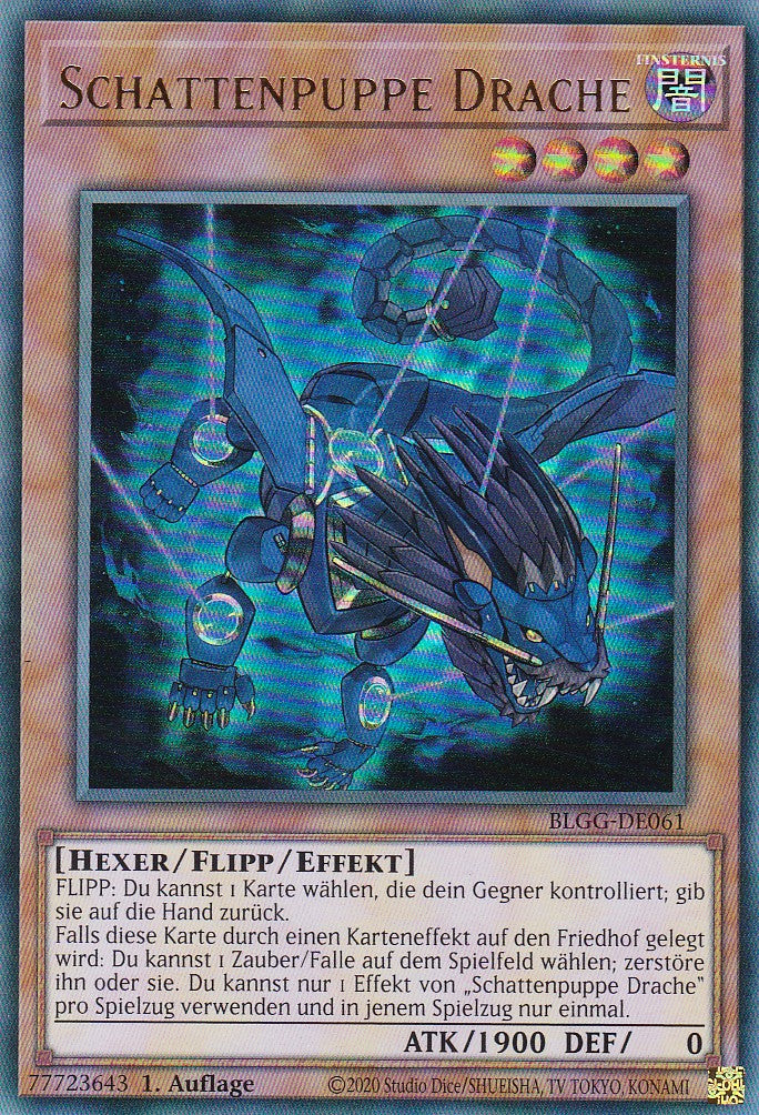 Schattenpuppe Drache - BLGG-DE061 - Ultra Rare - Deutsch - 1. Auflage - Battles of Legend: Glorious Gallery - Yu-Gi-Oh!