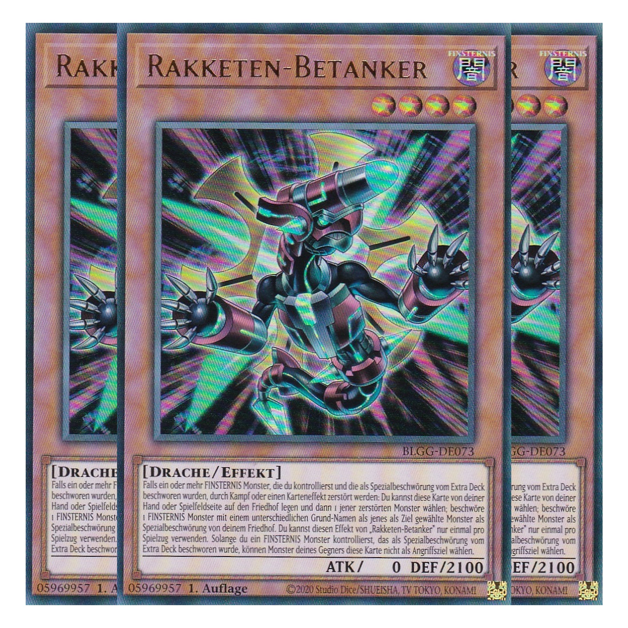 Rakketen-Betanker - BLGG-DE073 - Ultra Rare - Deutsch - 1. Auflage - Battles of Legend: Glorious Gallery - Yu-Gi-Oh! - Playset (3 Kopien)