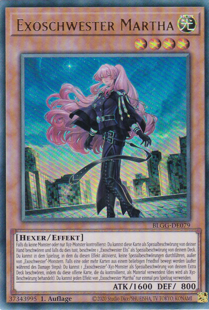 Exoschwester Martha - BLGG-DE079 - Ultra Rare - Deutsch - 1. Auflage - Battles of Legend: Glorious Gallery - Yu-Gi-Oh!