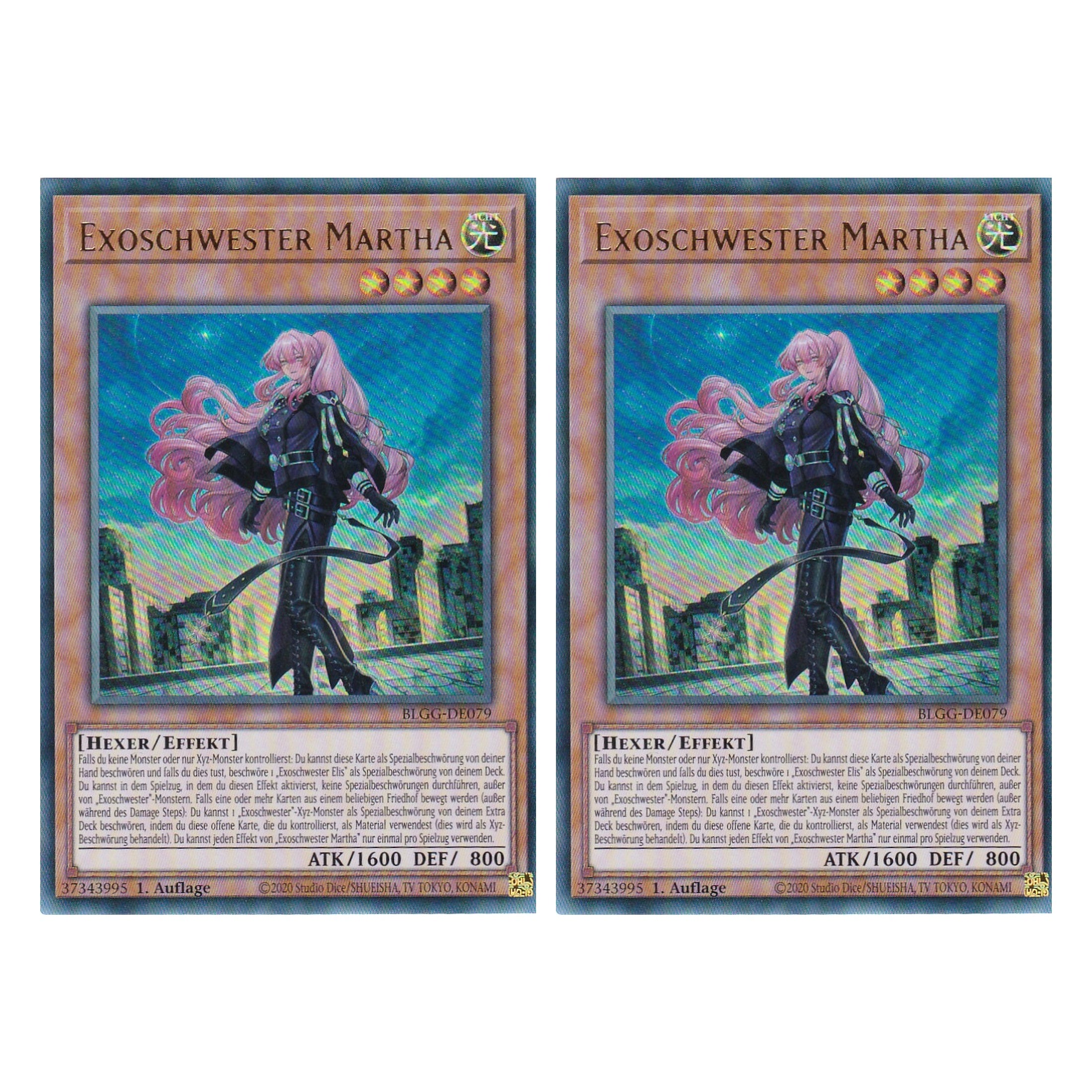 Exoschwester Martha - BLGG-DE079 - Ultra Rare - Deutsch - 1. Auflage - Battles of Legend: Glorious Gallery - Yu-Gi-Oh! - Duo Set (2 Stück)