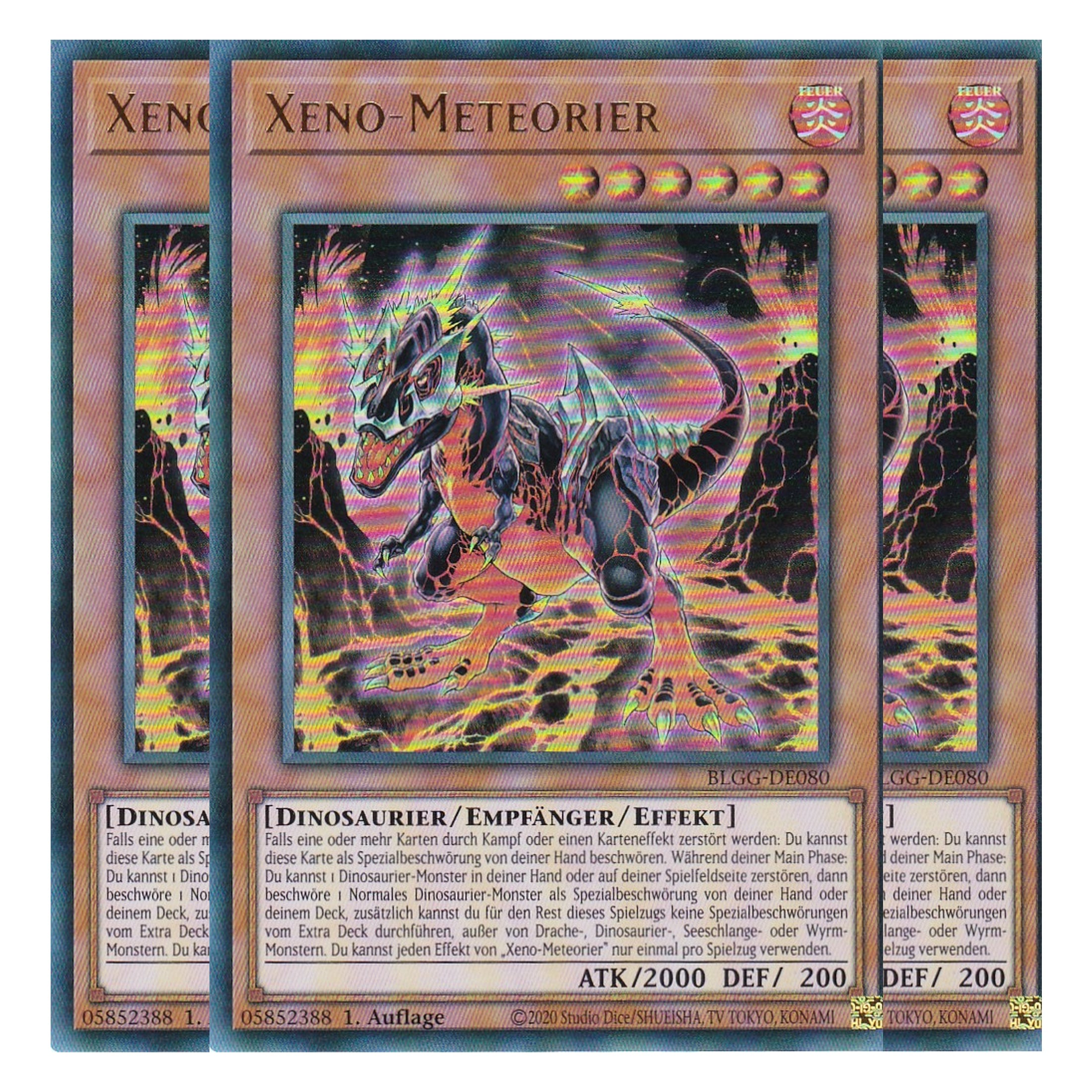 Xeno-Meteorier - BLGG-DE080 - Ultra Rare - Deutsch - 1. Auflage - Battles of Legend: Glorious Gallery - Yu-Gi-Oh! - Playset (3 Kopien)
