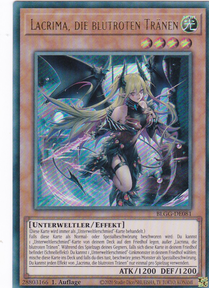 Lacrima, die blutroten Tränen - BLGG-DE081 - Ultra Rare - Deutsch - 1. Auflage - Battles of Legend: Glorious Gallery - Yu-Gi-Oh!