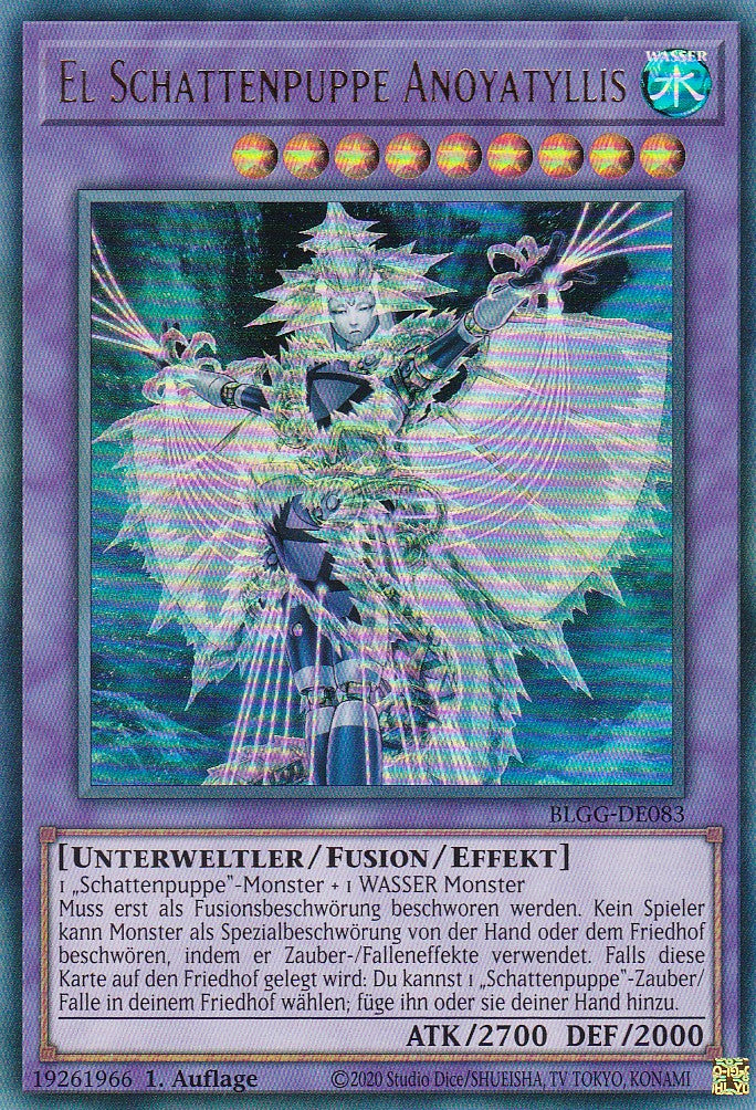 El Schattenpuppe Anoyatyllis - BLGG-DE083 - Ultra Rare - Deutsch - 1. Auflage - Battles of Legend: Glorious Gallery - Yu-Gi-Oh!