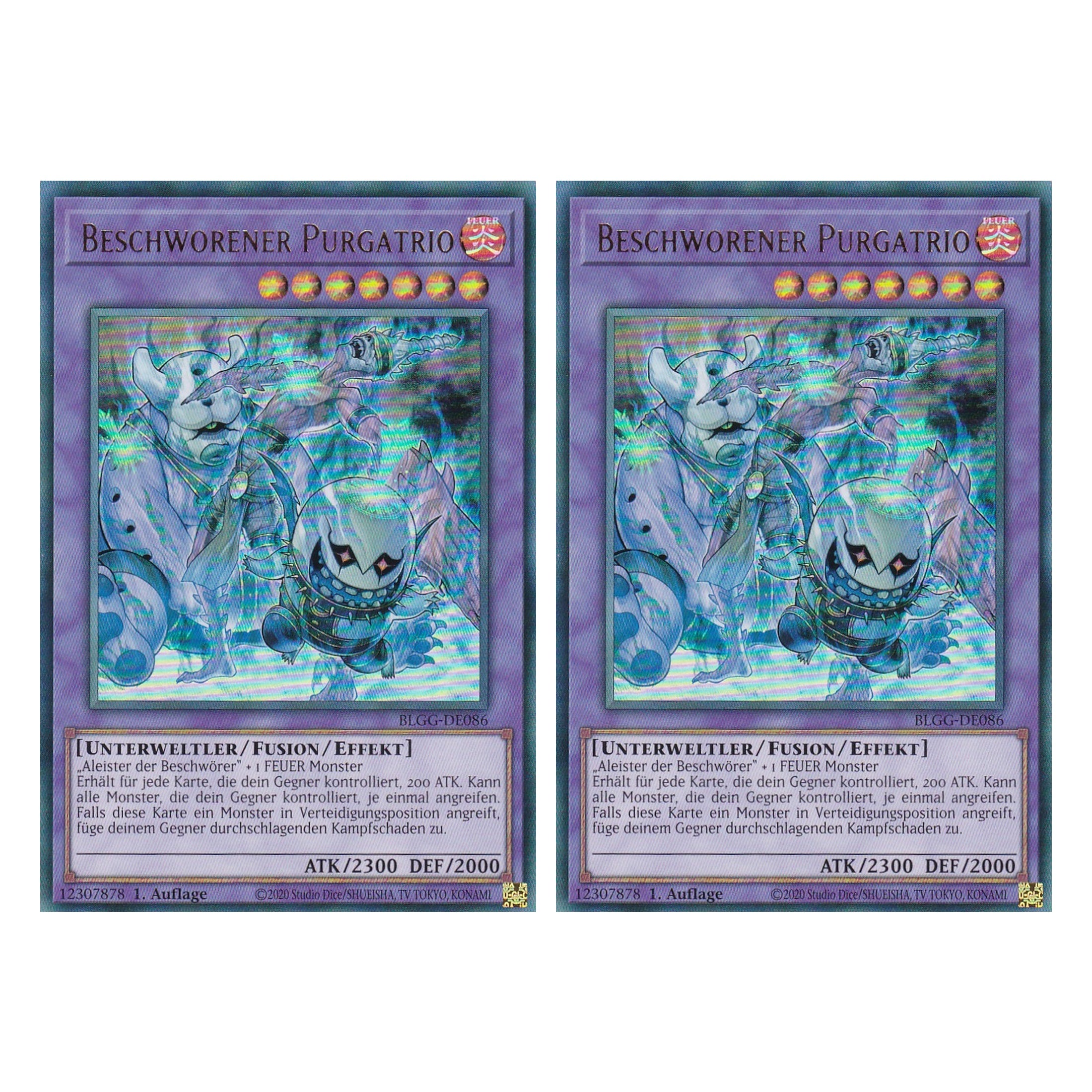 Beschworener Purgatrio - BLGG-DE086 - Ultra Rare - Deutsch - 1. Auflage - Battles of Legend: Glorious Gallery - Yu-Gi-Oh! - Duo Set (2 Stück)