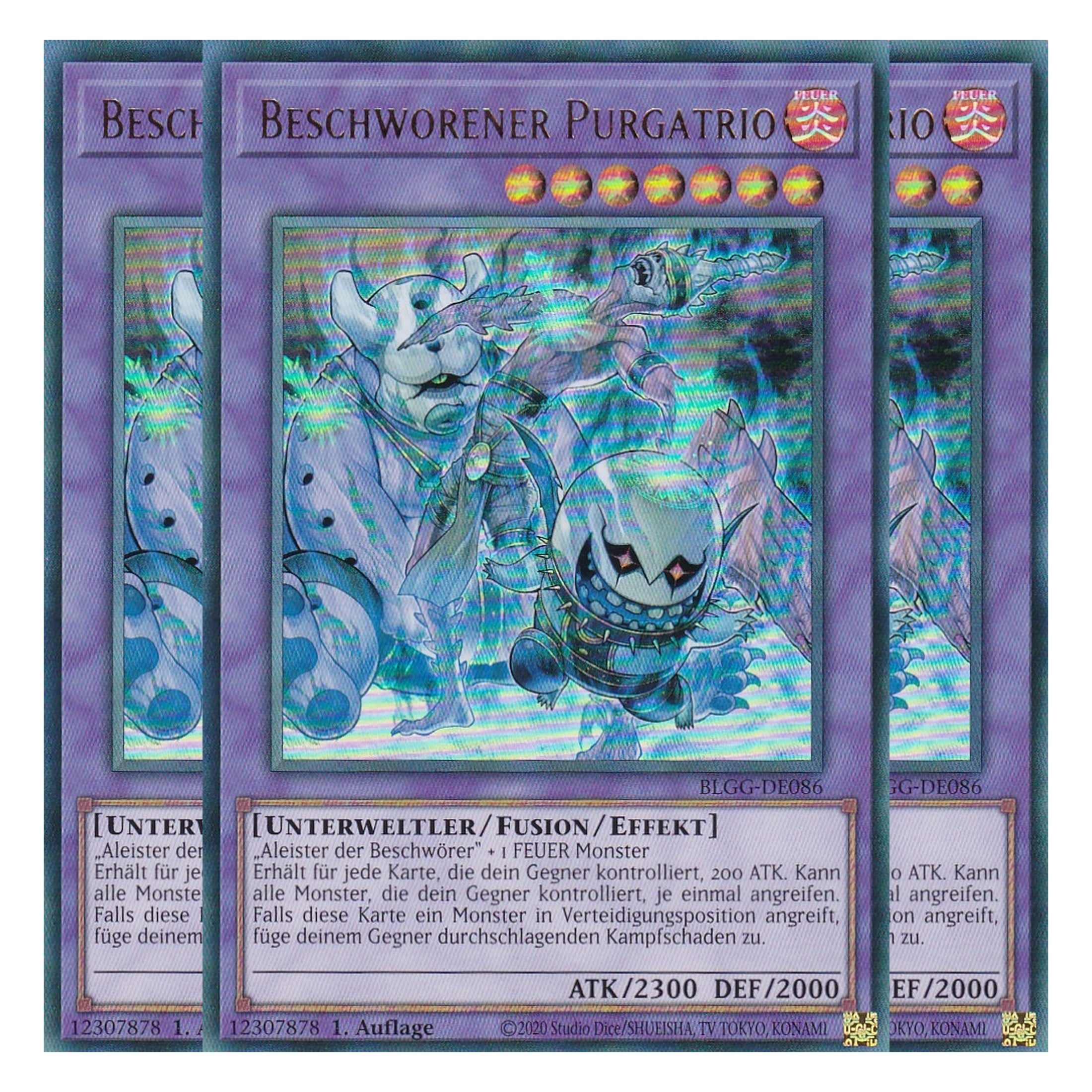Beschworener Purgatrio - BLGG-DE086 - Ultra Rare - Deutsch - 1. Auflage - Battles of Legend: Glorious Gallery - Yu-Gi-Oh! - Playset (3 Kopien)