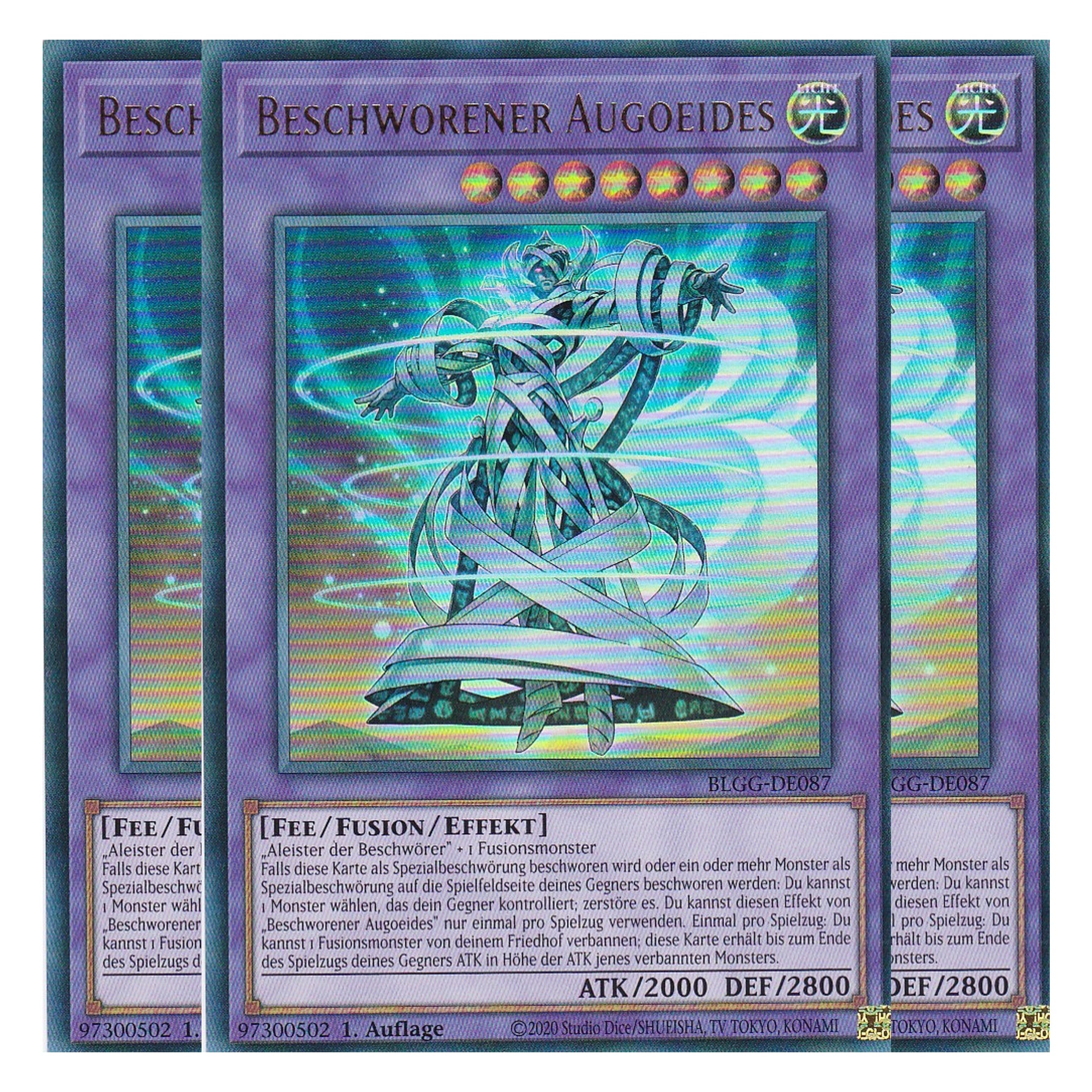 Beschworener Augoeides - BLGG-DE087 - Ultra Rare - Deutsch - 1. Auflage - Battles of Legend: Glorious Gallery - Yu-Gi-Oh! - Playset (3 Kopien)