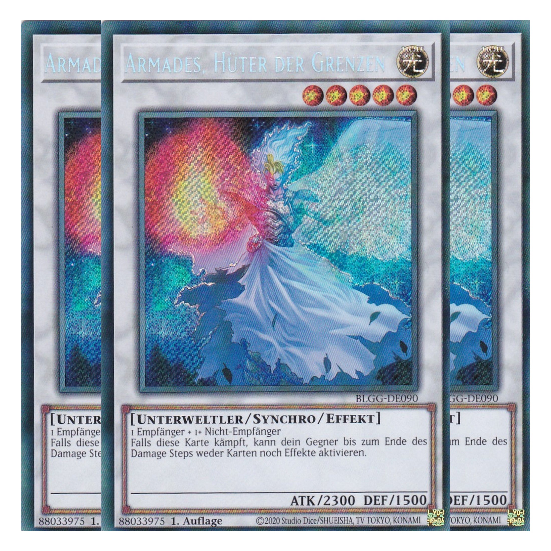 Armades, Hüter der Grenzen - BLGG-DE090 - Secret Rare - Deutsch - 1. Auflage - Battles of Legend: Glorious Gallery - Yu-Gi-Oh! - Playset (3 Kopien)