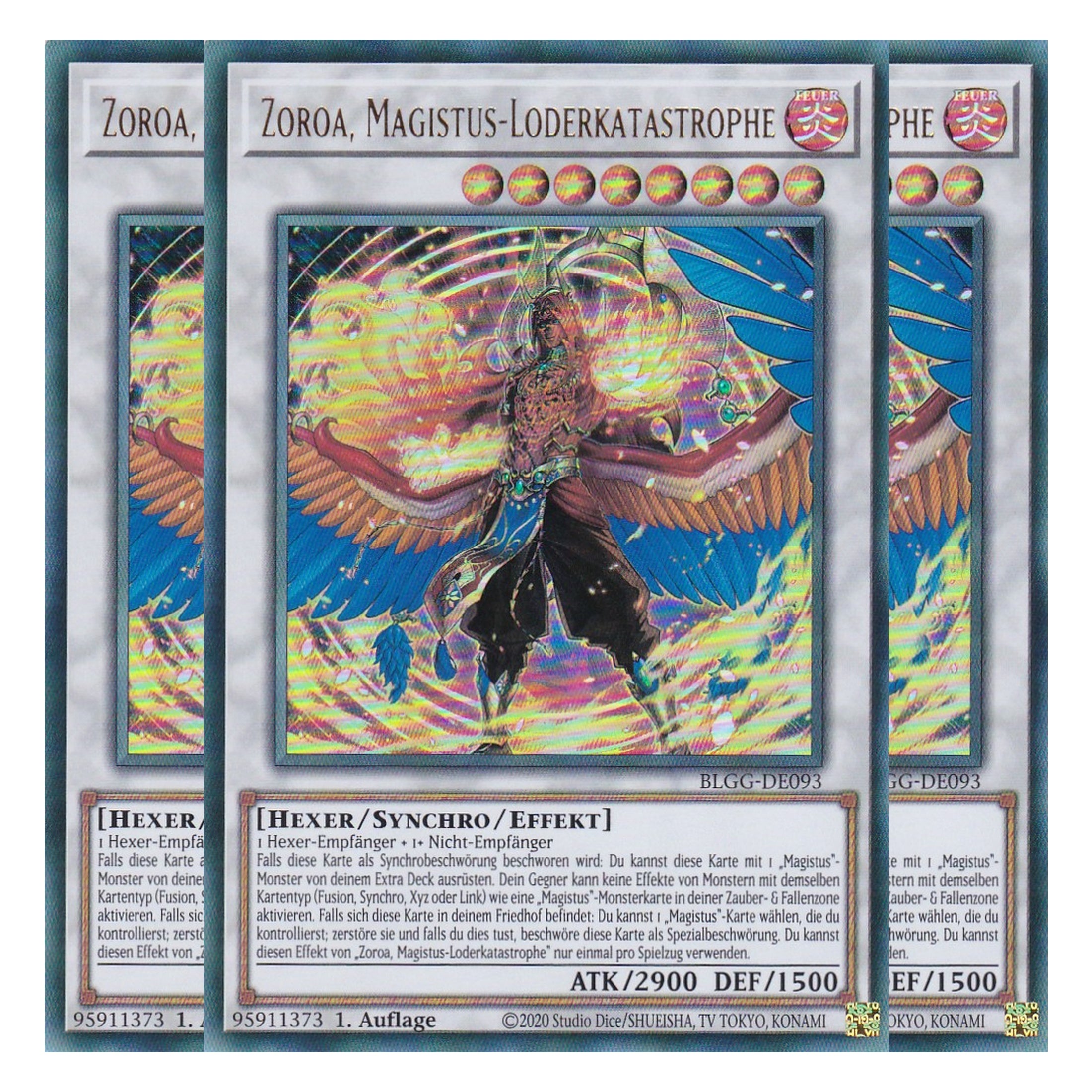Zoroa, Magistus-Loderkatastrophe - BLGG-DE093 - Ultra Rare - Deutsch - 1. Auflage - Battles of Legend: Glorious Gallery - Yu-Gi-Oh! - Playset (3 Kopien)