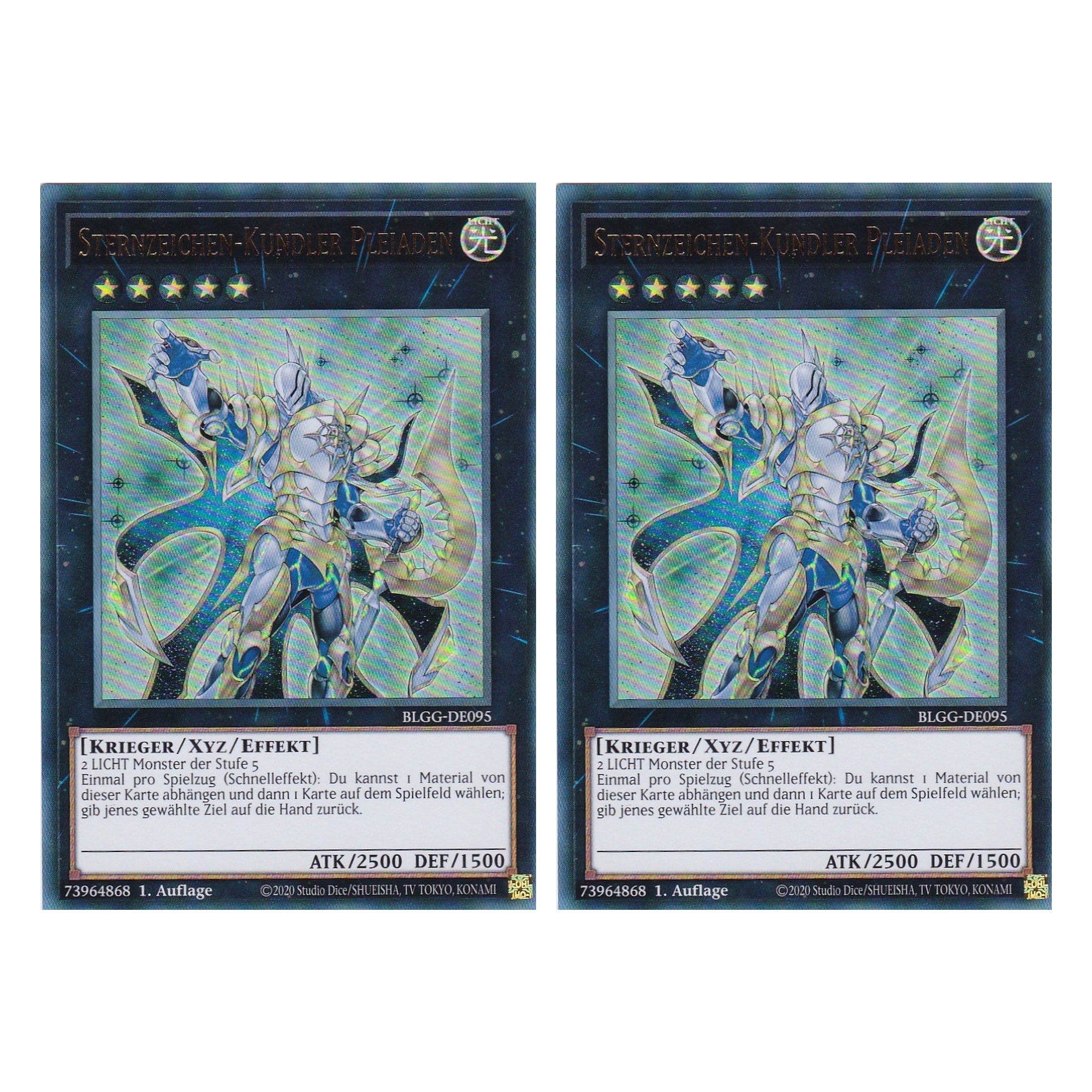 Sternzeichen-Kundler Pleiaden - BLGG-DE095 - Ultra Rare - Deutsch - 1. Auflage - Battles of Legend: Glorious Gallery - Yu-Gi-Oh! - Duo Set (2 Stück)