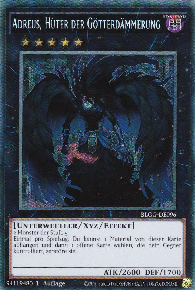 Adreus, Hüter der Götterdämmerung - BLGG-DE096 - Secret Rare - Deutsch - 1. Auflage - Battles of Legend: Glorious Gallery - Yu-Gi-Oh!