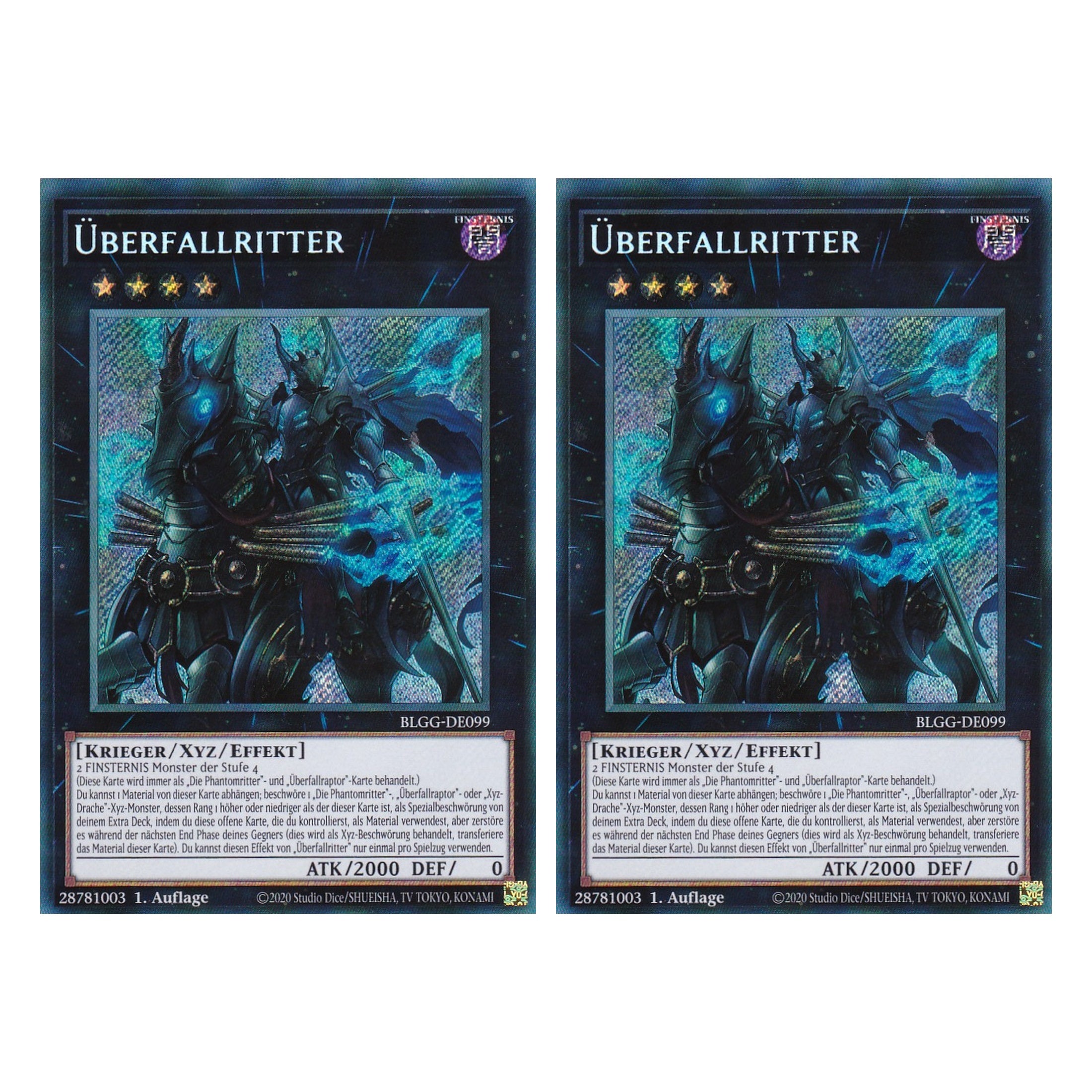 Überfallritter - BLGG-DE099 - Secret Rare - Deutsch - 1. Auflage - Battles of Legend: Glorious Gallery - Yu-Gi-Oh! - Duo Set (2 Stück)