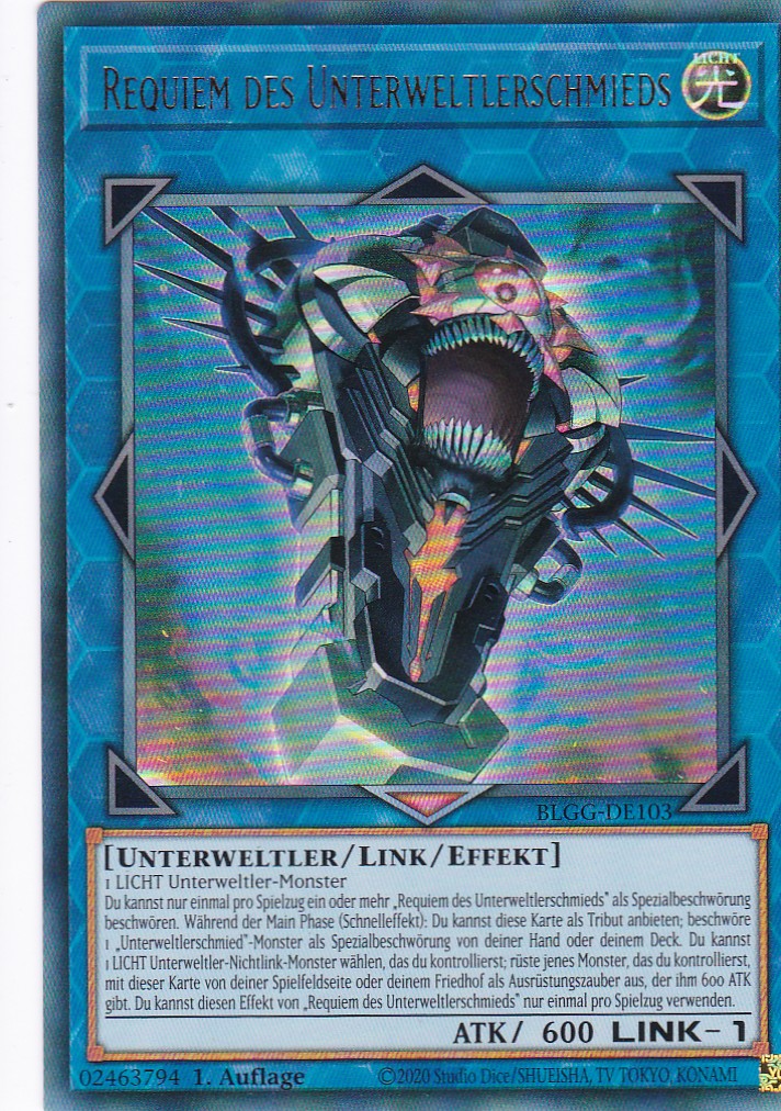 Requiem des Unterweltlerschmieds - BLGG-DE103 - Ultra Rare - Deutsch - 1. Auflage - Battles of Legend: Glorious Gallery - Yu-Gi-Oh!