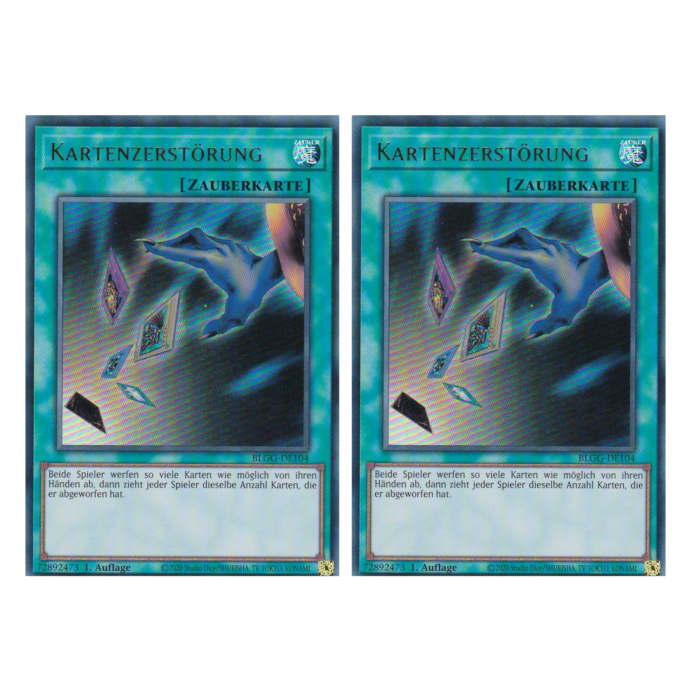 Kartenzerstörung - BLGG-DE104 - Ultra Rare - Deutsch - 1. Auflage - Battles of Legend: Glorious Gallery - Yu-Gi-Oh! - Duo Set (2 Stück)