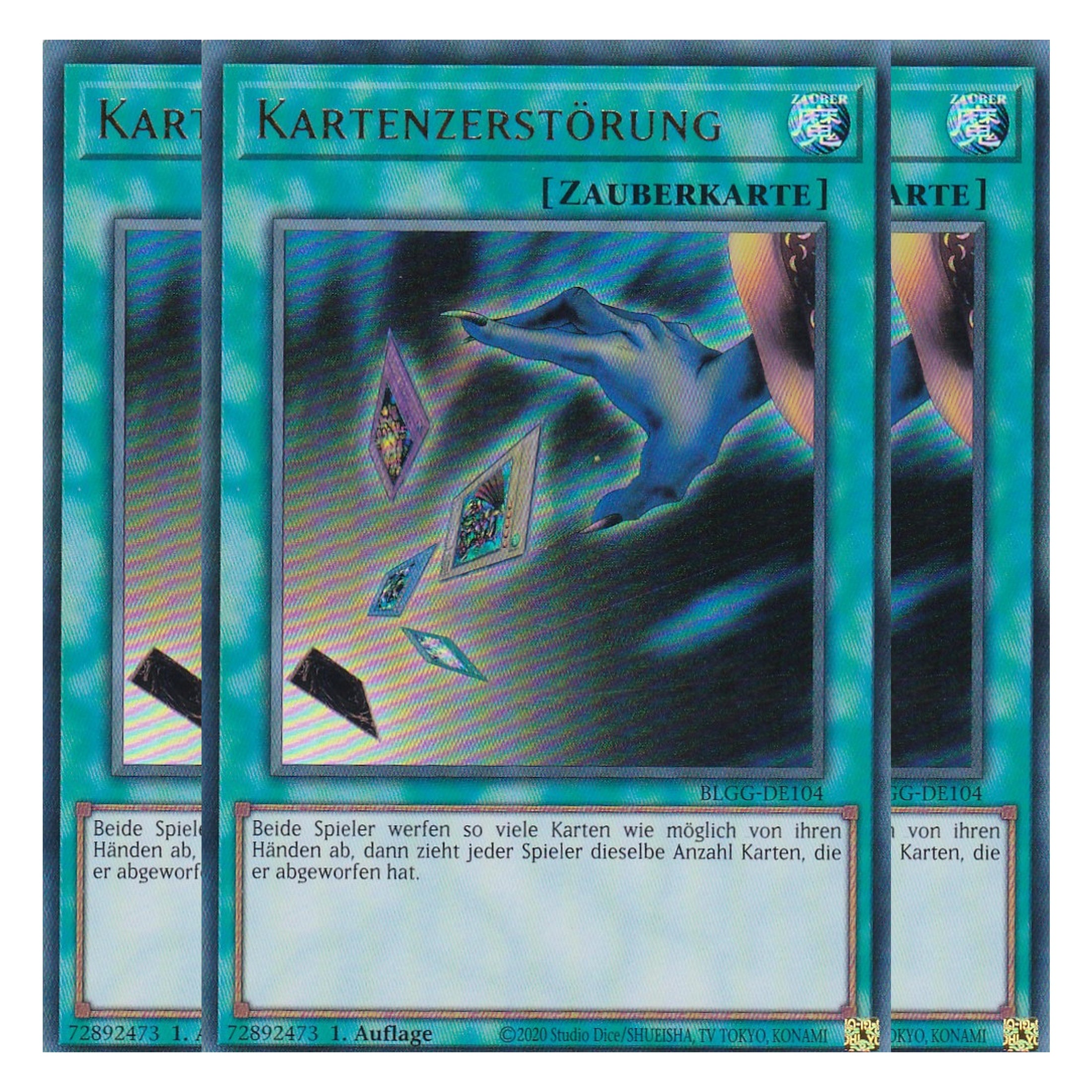 Kartenzerstörung - BLGG-DE104 - Ultra Rare - Deutsch - 1. Auflage - Battles of Legend: Glorious Gallery - Yu-Gi-Oh! - Playset (3 Kopien)