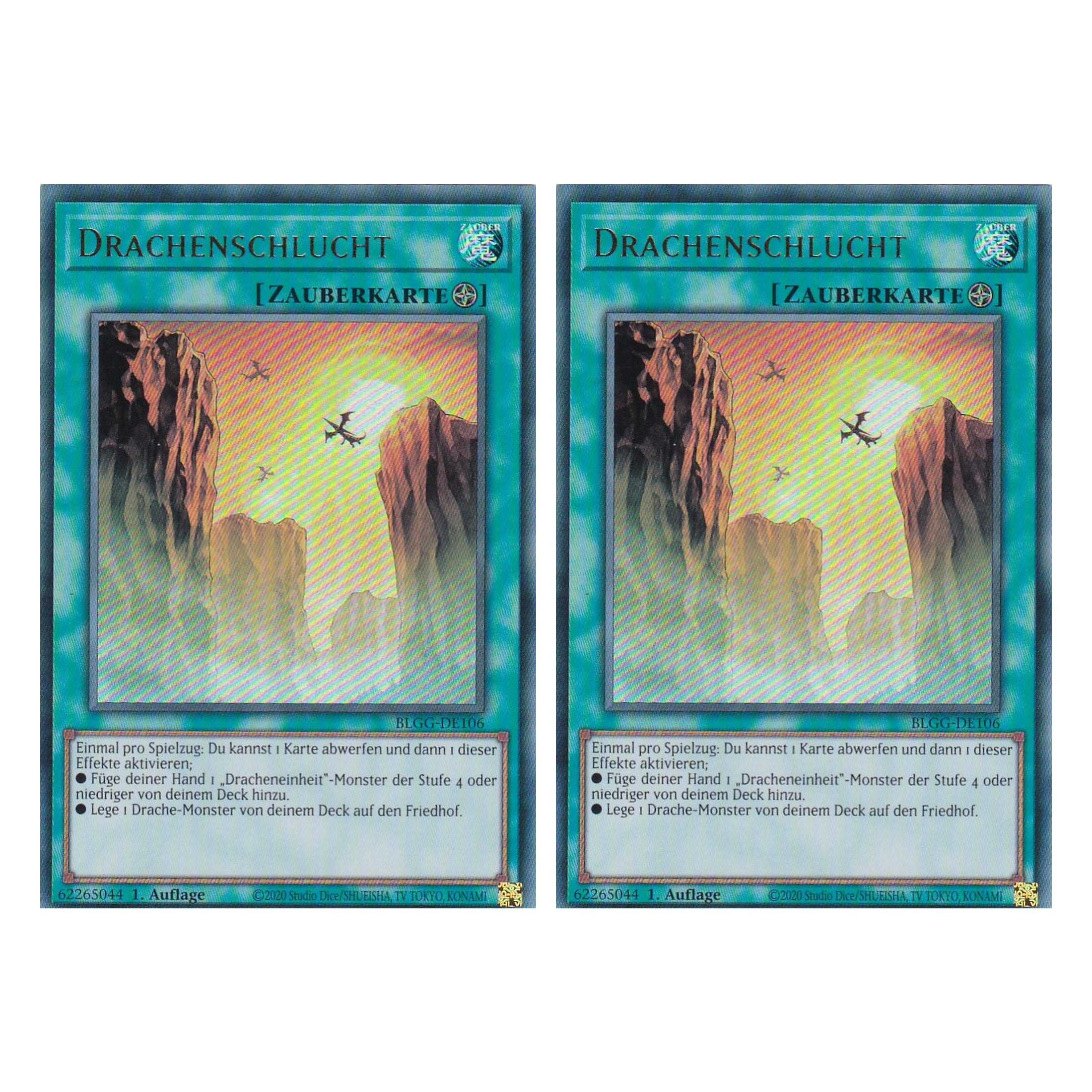 Drachenschlucht - BLGG-DE106 - Ultra Rare - Deutsch - 1. Auflage - Battles of Legend: Glorious Gallery - Yu-Gi-Oh! - Duo Set (2 Stück)