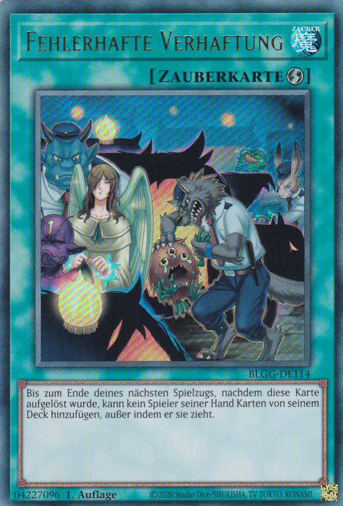 Fehlerhafte Verhaftung - BLGG-DE114 - Ultra Rare - Deutsch - 1. Auflage - Battles of Legend: Glorious Gallery - Yu-Gi-Oh!