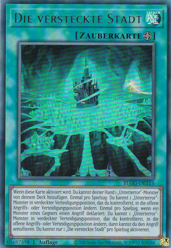 Die versteckte Stadt - BLGG-DE115 - Ultra Rare - Deutsch - 1. Auflage - Battles of Legend: Glorious Gallery - Yu-Gi-Oh!