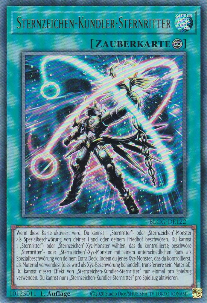 Sternzeichen-Kundler-Sternritter - BLGG-DE122 - Ultra Rare - Deutsch - 1. Auflage - Battles of Legend: Glorious Gallery - Yu-Gi-Oh!