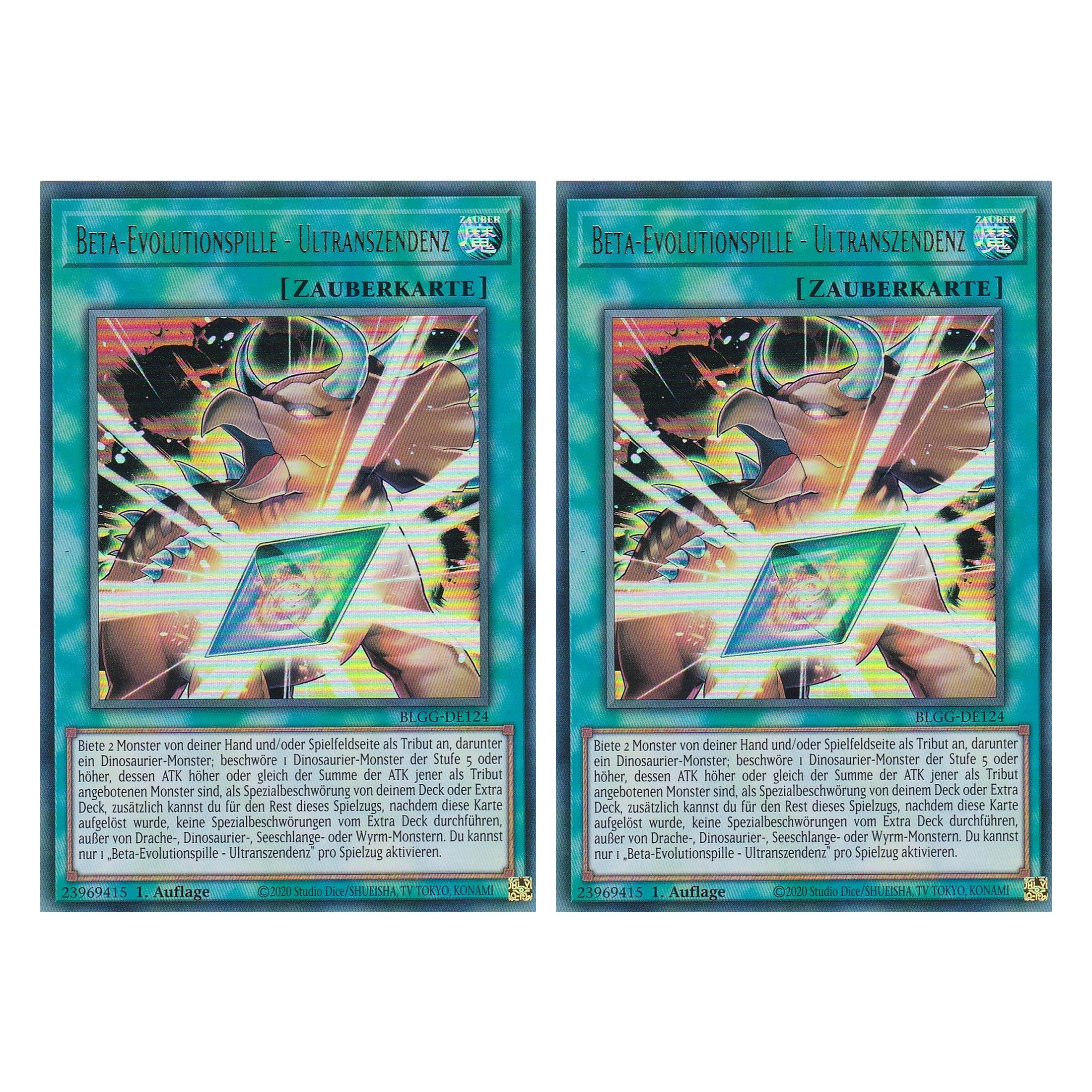 Beta-Evolutionspille - Ultranszendenz - BLGG-DE124 - Ultra Rare - Deutsch - 1. Auflage - Battles of Legend: Glorious Gallery - Yu-Gi-Oh! - Duo Set (2 Stück)