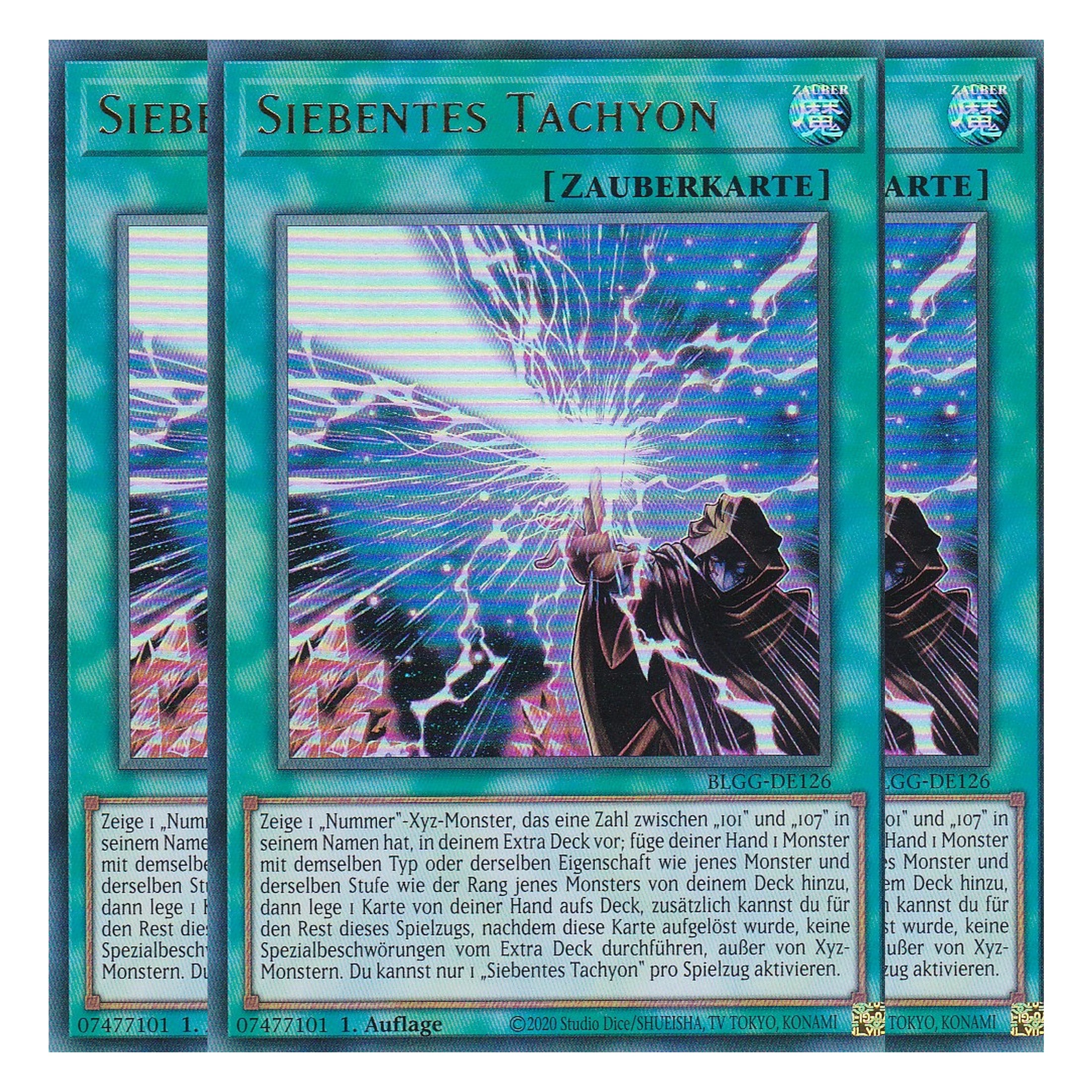 Siebentes Tachyon - BLGG-DE126 - Ultra Rare - Deutsch - 1. Auflage - Battles of Legend: Glorious Gallery - Yu-Gi-Oh! - Playset (3 Kopien)