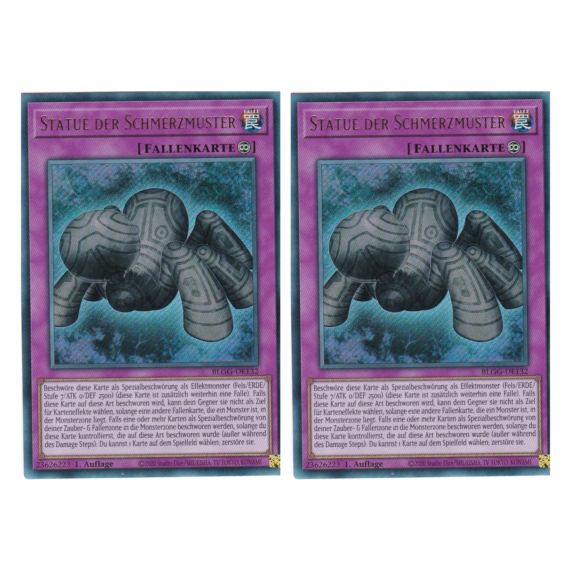 Statue der Schmerzmuster - BLGG-DE132 - Ultra Rare - Deutsch - 1. Auflage - Battles of Legend: Glorious Gallery - Yu-Gi-Oh! - Duo Set (2 Stück)