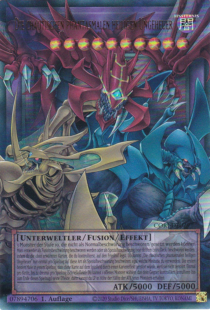 Die chaotischen phantasmalen heiligen Ungeheuer - CORI-DE029 - Ultra Rare (Overframe) - Deutsch - 1. Auflage - Chaos Origins - Yu-Gi-Oh!