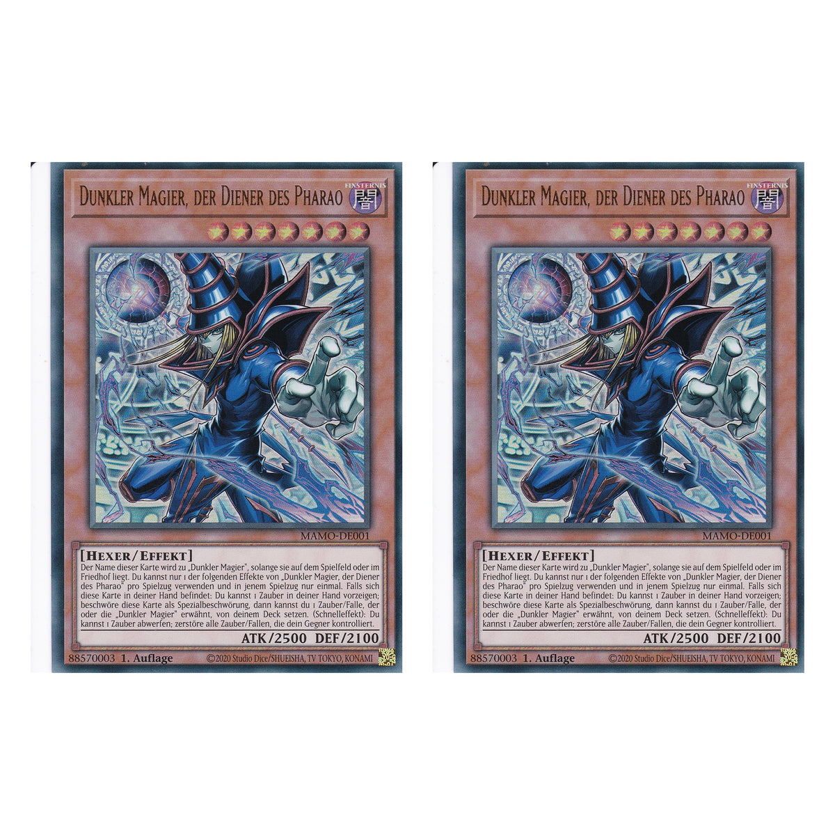 MAMO-DE001 - Dunkler Magier, der Diener des Pharao - Ultra Rare - Deutsch - 1. Auflage - Magnificent Monsters - Duo Set (2 Stück) - Yu-Gi-Oh!